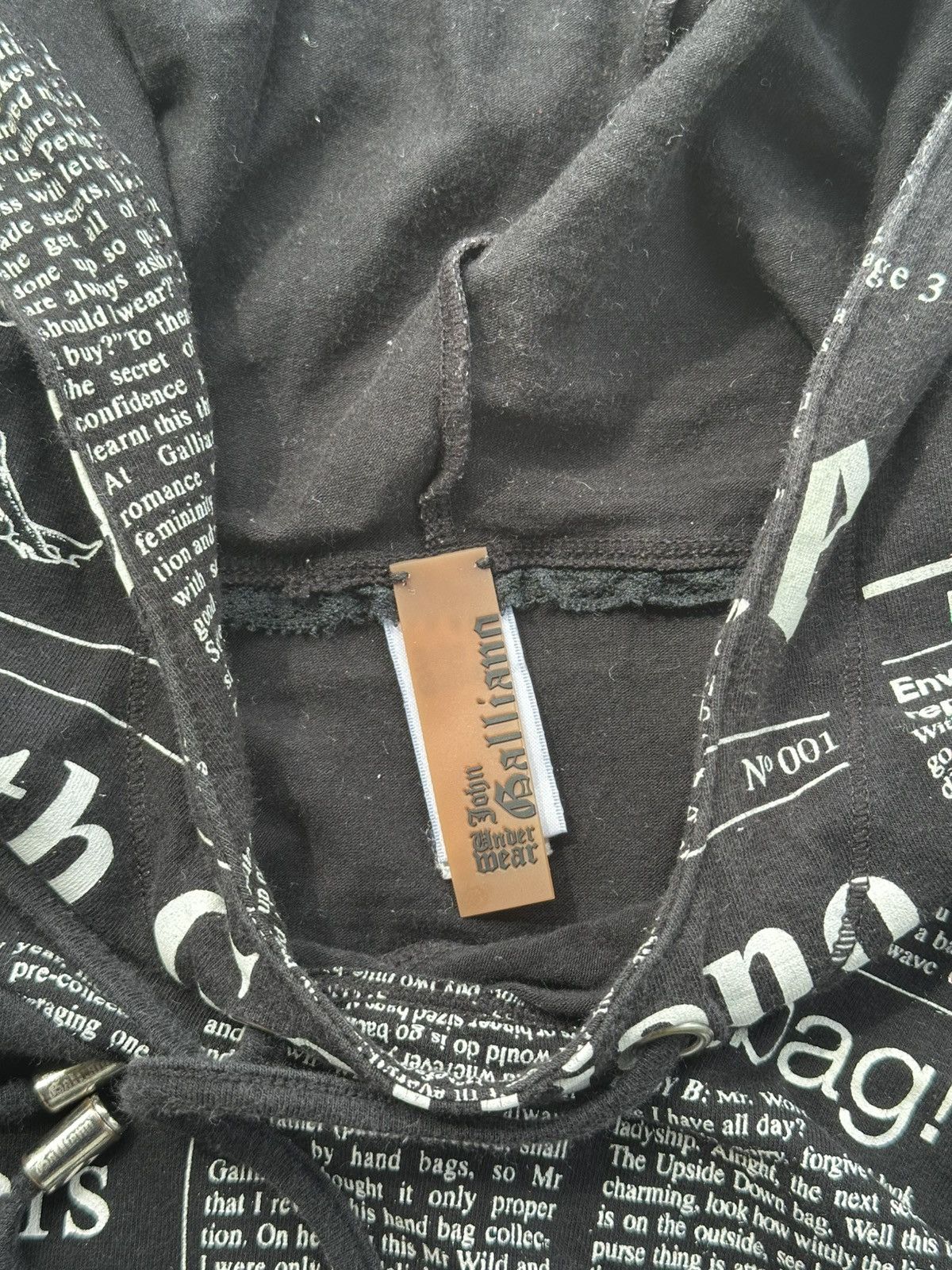 John Galliano John Galliano Gazette Newspaper Hoodie Size US S / EU 44-46 / 1 - 10 Thumbnail
