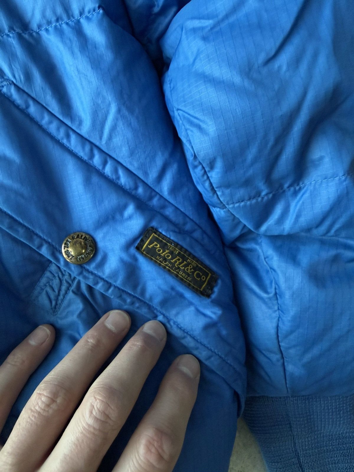 Polo Ralph Lauren Vintage 90’s Blue Polo Ralph Lauren Puffer Jacket With Hood Size US L / EU 52-54 / 3 - 10 Thumbnail