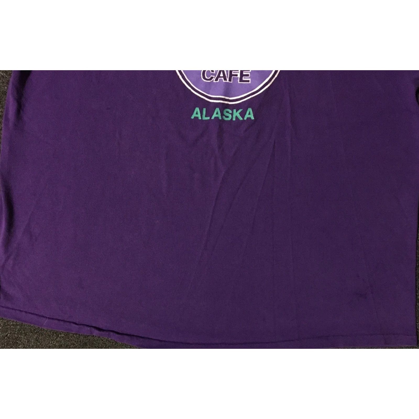 Vintage VINTAGE Alaska Polar Cafe Faded Shirt 2XL USA Bar Grunge Biker Surf Skate 90s 80s Mens Purple USA Shirt Size US XXL / EU 58 / 5 - 4 Thumbnail