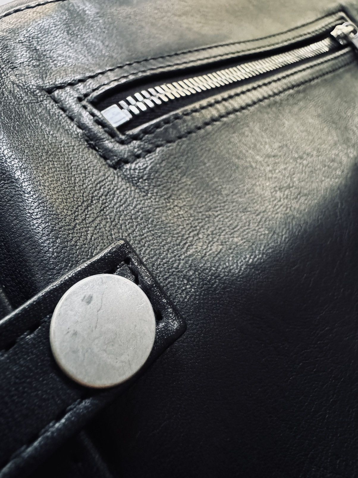 Rick Owens Final Drop | SL BAUHAUS STOOGES 50 Horse Leather Vest Black Size US M / EU 48-50 / 2 - 11 Thumbnail