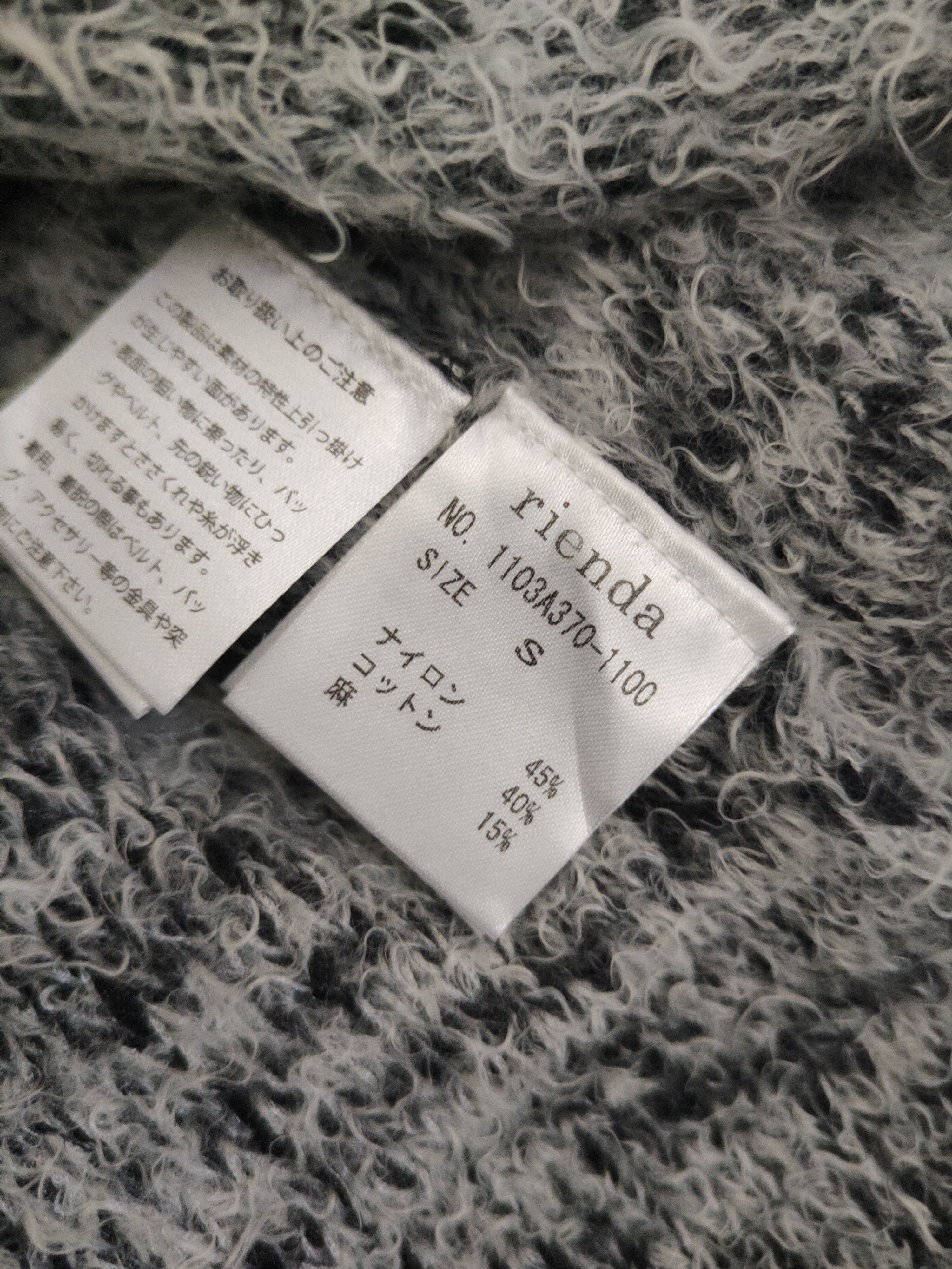 Japanese Brand DL Rienda White Navy Fur Mohair Knitwear #46-456 Size S / US 4 / IT 40 - 11 Thumbnail