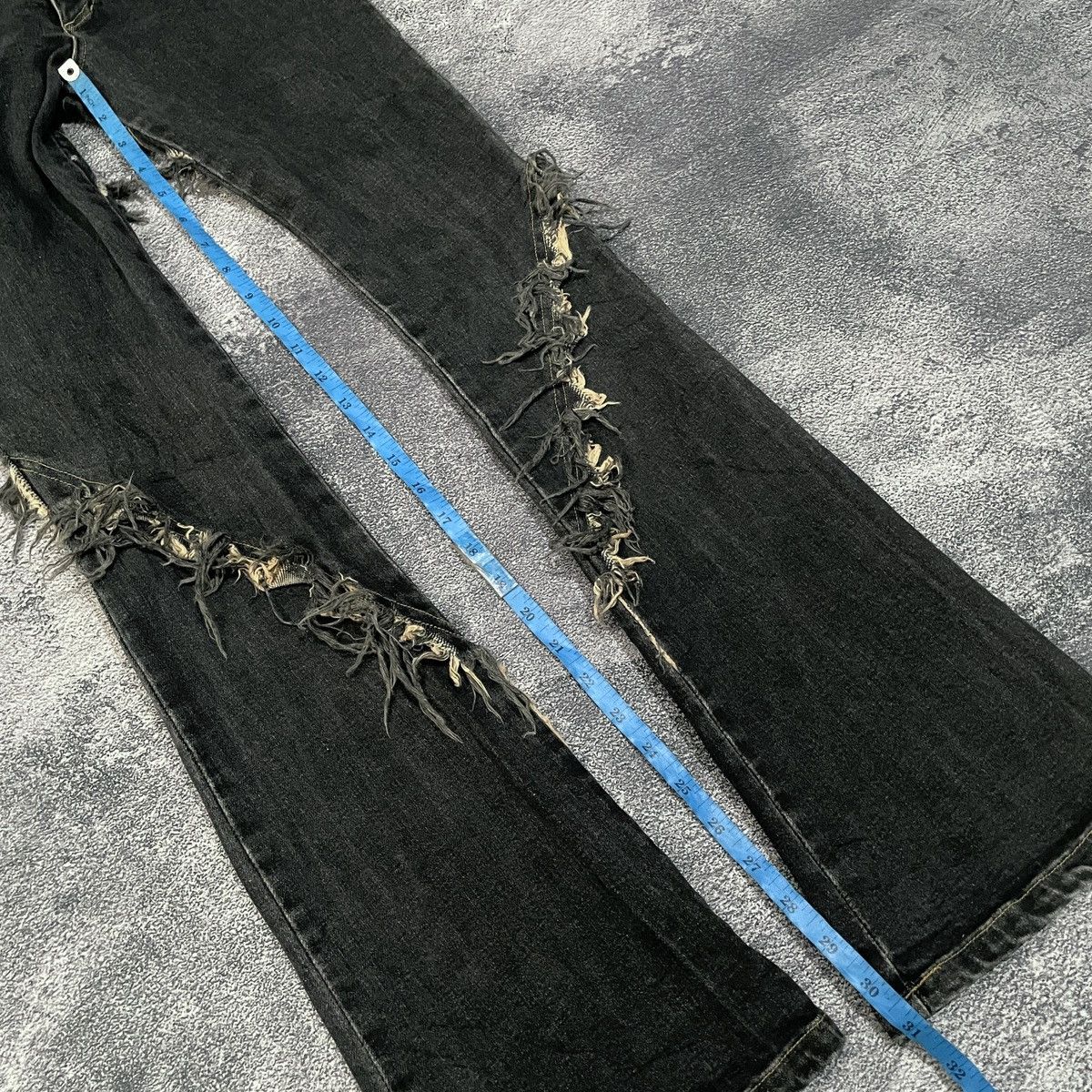 If Six Was Nine 🔥insane Silver Ash y2k japanese style flare jeans Size US 28 / EU 44 - 13 Thumbnail