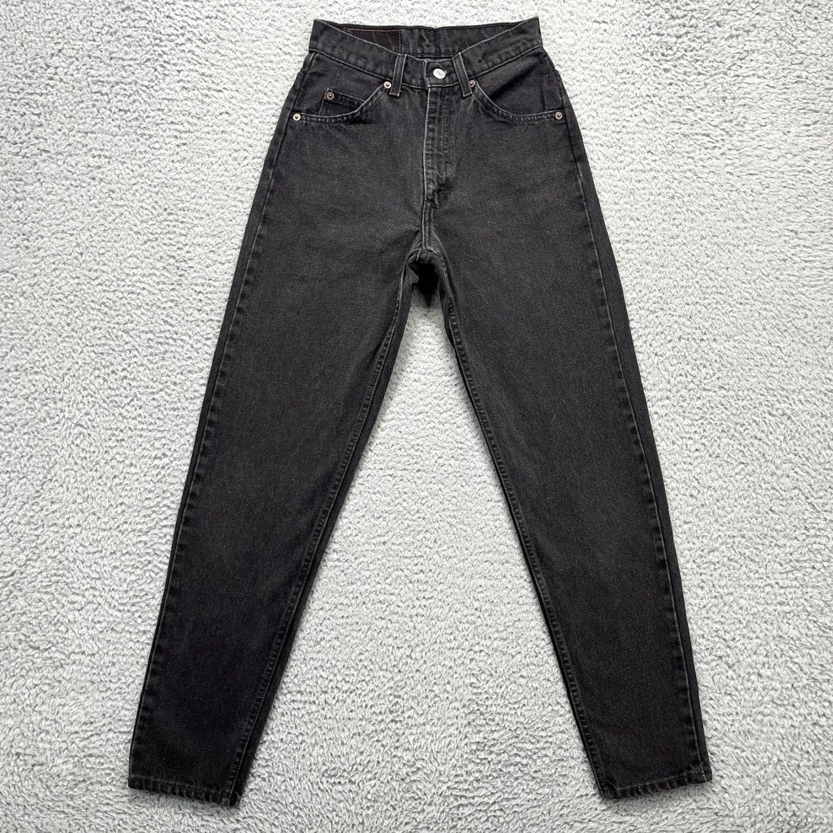 Levi's VINTAGE Levi's 962 Jeans Womens 3 Black USA 90s Loose Fit Straight Leg Jeans Womens Size 26" / US 2 / IT 38 - 6 Thumbnail