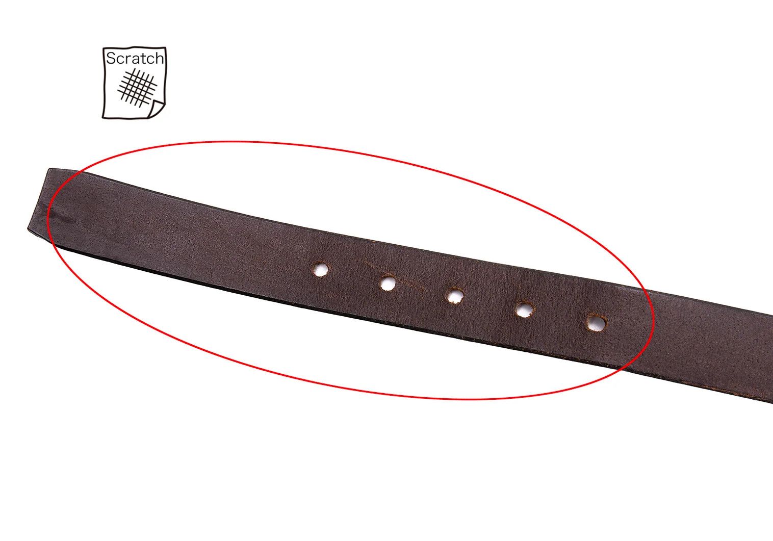 Issey Miyake Leather Embossed Line Belt in Brown Size ONE SIZE - 9 Thumbnail