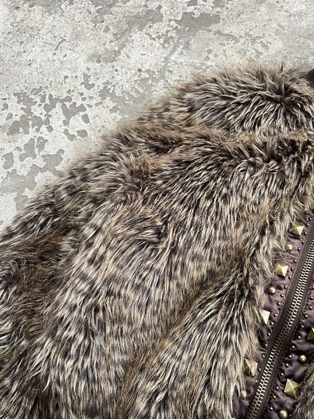 20471120 × If Six Was Nine × Le Grande Bleu (L.G.B.) Vintage Japanese Cropped Eco Fur Faux Fluffy Jacket Coat Y2K Size M / US 6-8 / IT 42-44 - 4 Thumbnail