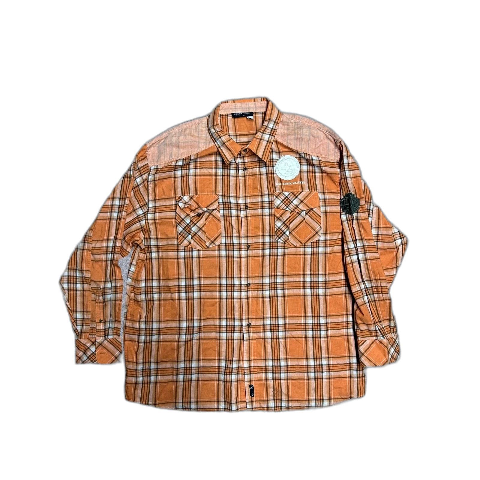 Rocawear Vintage Y2K Rocawear Denim Master Brown Long Sleeve Button u Size US XXL / EU 58 / 5 - 1 Thumbnail