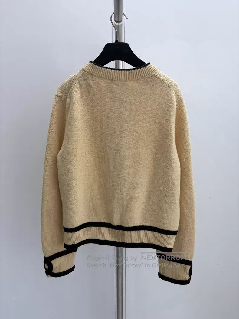 Chanel Chanel Beige and milky yellow knitwear coat Size XS / US 0-2 / IT 36-38 - 2 Thumbnail