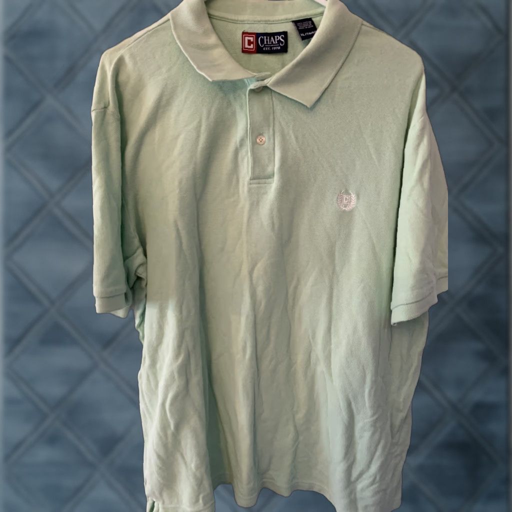 Chaps VINTAGE Chaps Polo Shirt XL Men's Green Logo Collared Short Sleeve Soft Cotton Golf Polo Regular Fit - 100% Cotton Size US XL / EU 56 / 4 - 1 Thumbnail