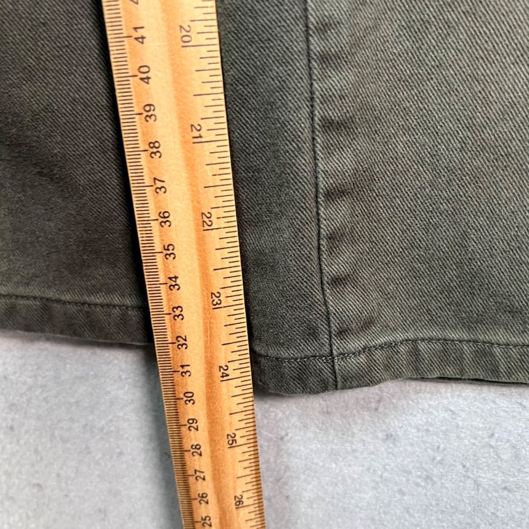 Everlane VINTAGE Everlane Pants Womens 0 Olive Green Cotton Relaxed Fit Ankle 26 Inseam Womens Size 26" / US 2 / IT 38 - 7 Thumbnail