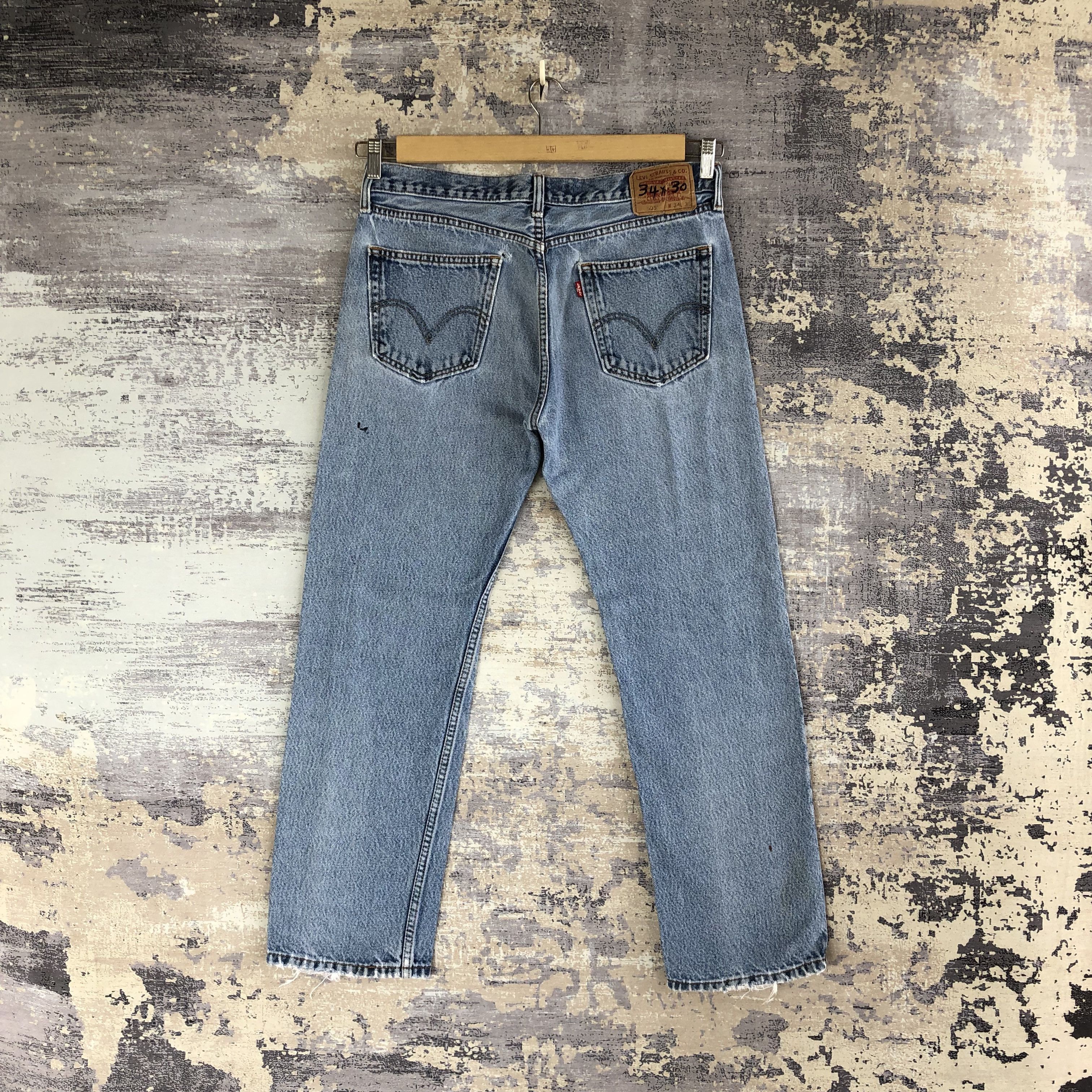 Levi's Vintage Y2K Levis 505 Stone Wash Jeans Levi's Faded Denim Size US 34 / EU 50 - 2 Thumbnail