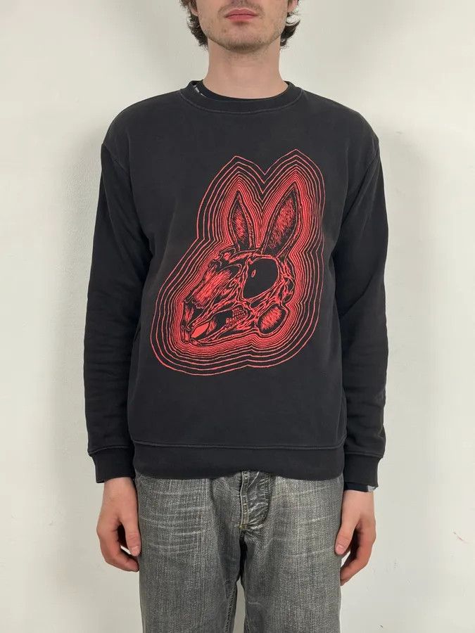 Alexander McQueen Alexander McQueen Nasty Rabbit Red & Black Crewneck Sweater Size US M / EU 48-50 / 2 - 3 Thumbnail