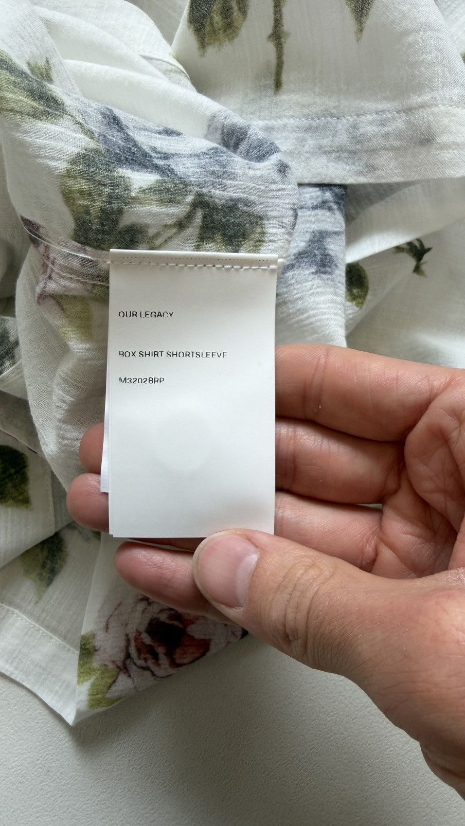 Our Legacy White Cotton Voile ‘Rose Print’ Box Shirt Size US S / EU 44-46 / 1 - 14 Thumbnail