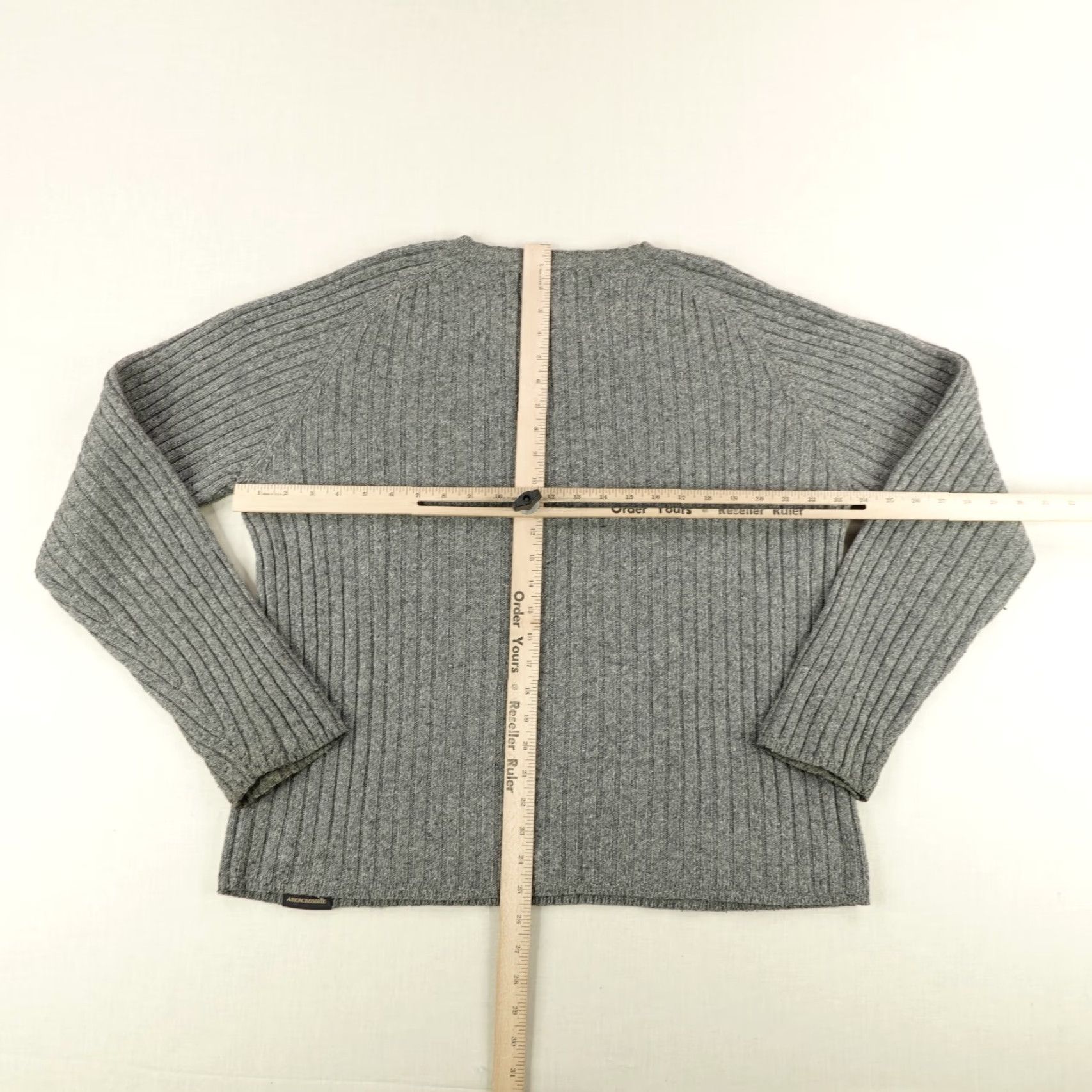 Abercrombie & Fitch VINTAGE Abercrombie & Fitch Sweater Shirt Mens XL Gray Wool Blend Pullover Cable-Knit Crew Neck 1980s 90s Mens Size US XL / EU 56 / 4 - 6 Thumbnail