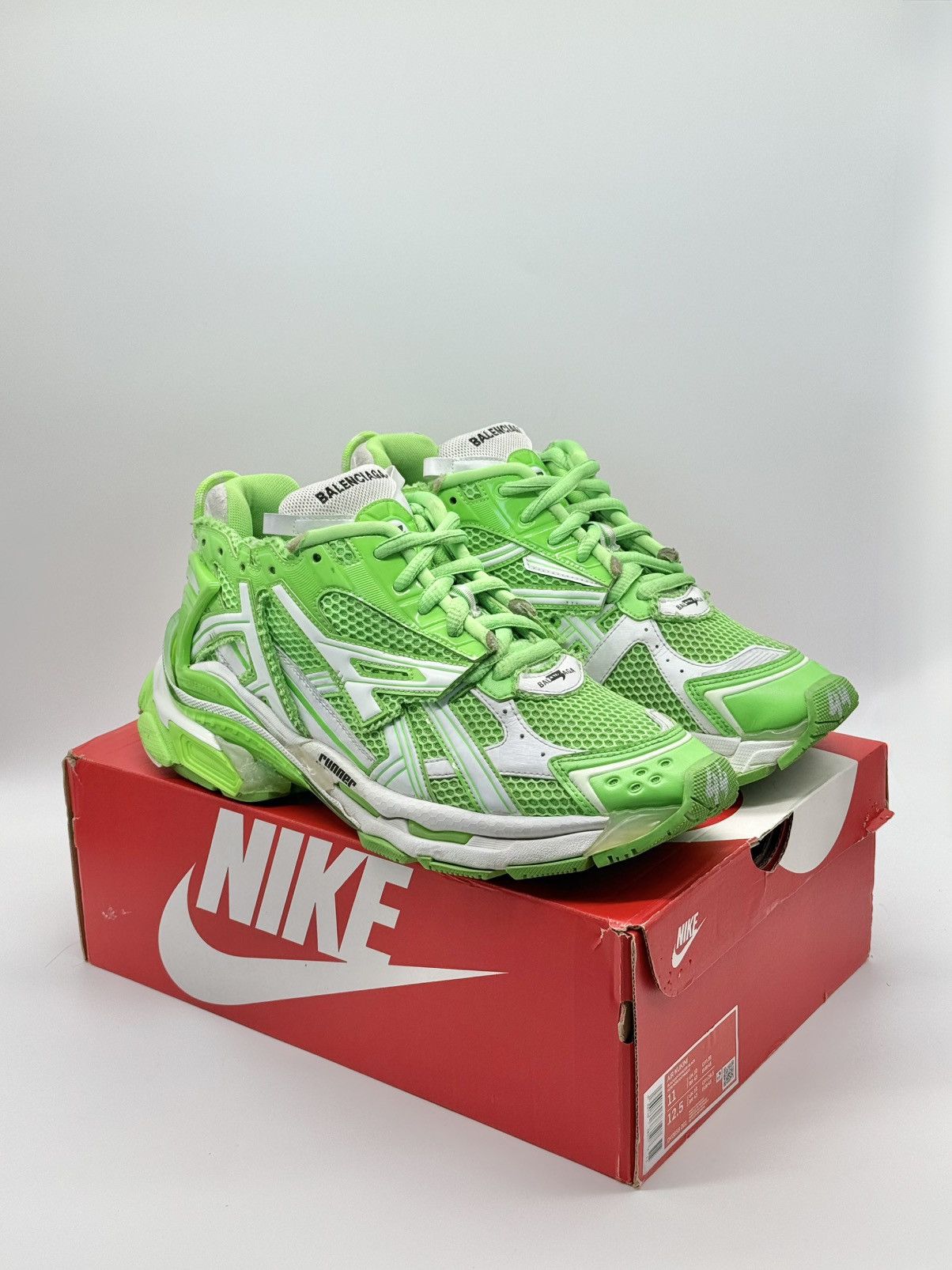 Size 11 Balenciaga Runner Sneaker Fluo Green