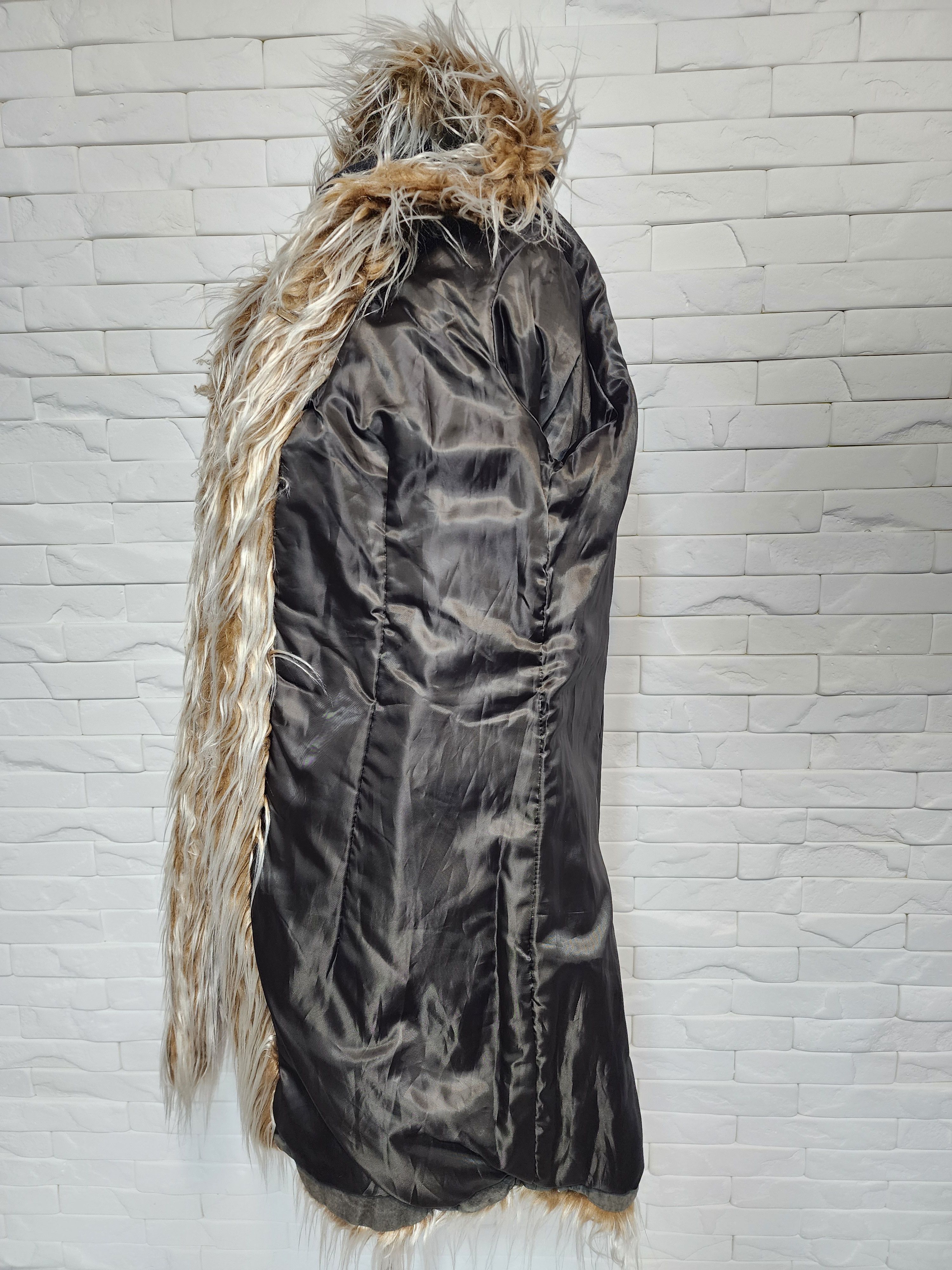 Designer Women's suede long jacket with hood. Size XL / US 12-14 / IT 48-50 - 9 Thumbnail