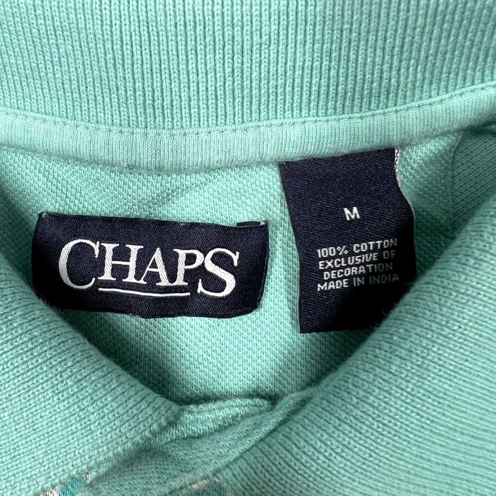 Chaps Chaps Polo Shirt Men Medium Aqua Blue Floral Print Short Sleeve EUC Size US M / EU 48-50 / 2 - 7 Thumbnail