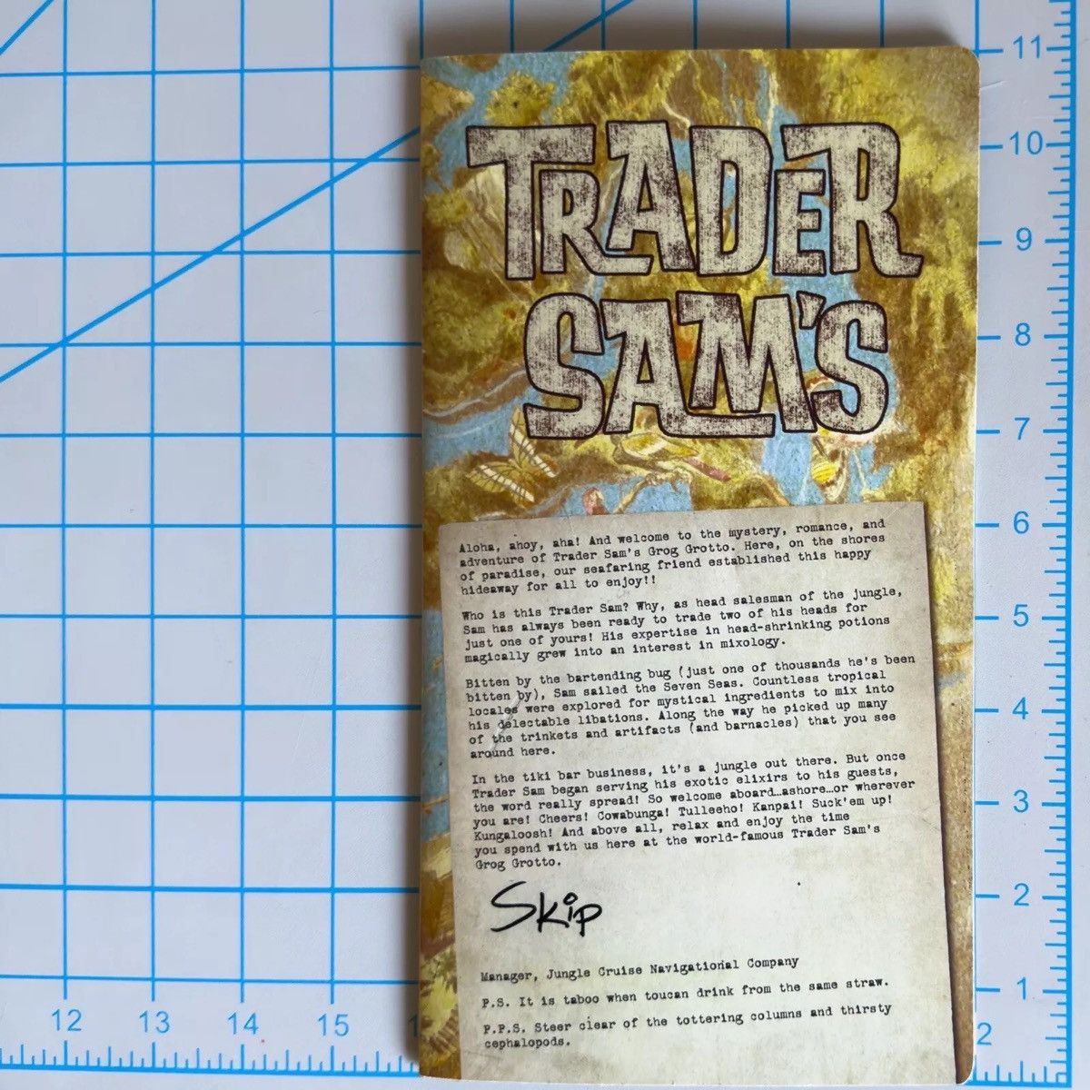 Disney Trader Sams Grotto Tiki Drink Menu Polynesian Village Resort Size ONE SIZE - 6 Thumbnail