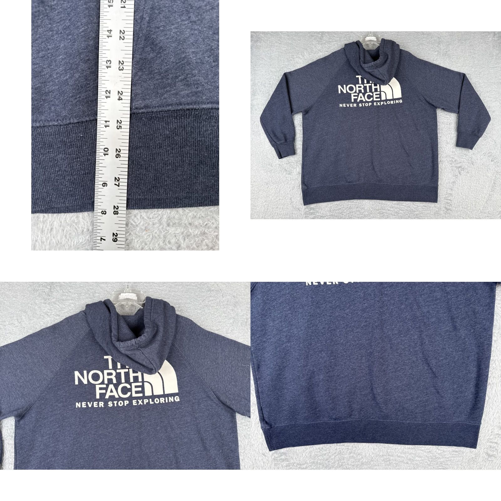 The North Face The North Face Hoodie Womens Extra Large Blue Pullover Pockets Cotton Size XL / US 12-14 / IT 48-50 - 9 Thumbnail