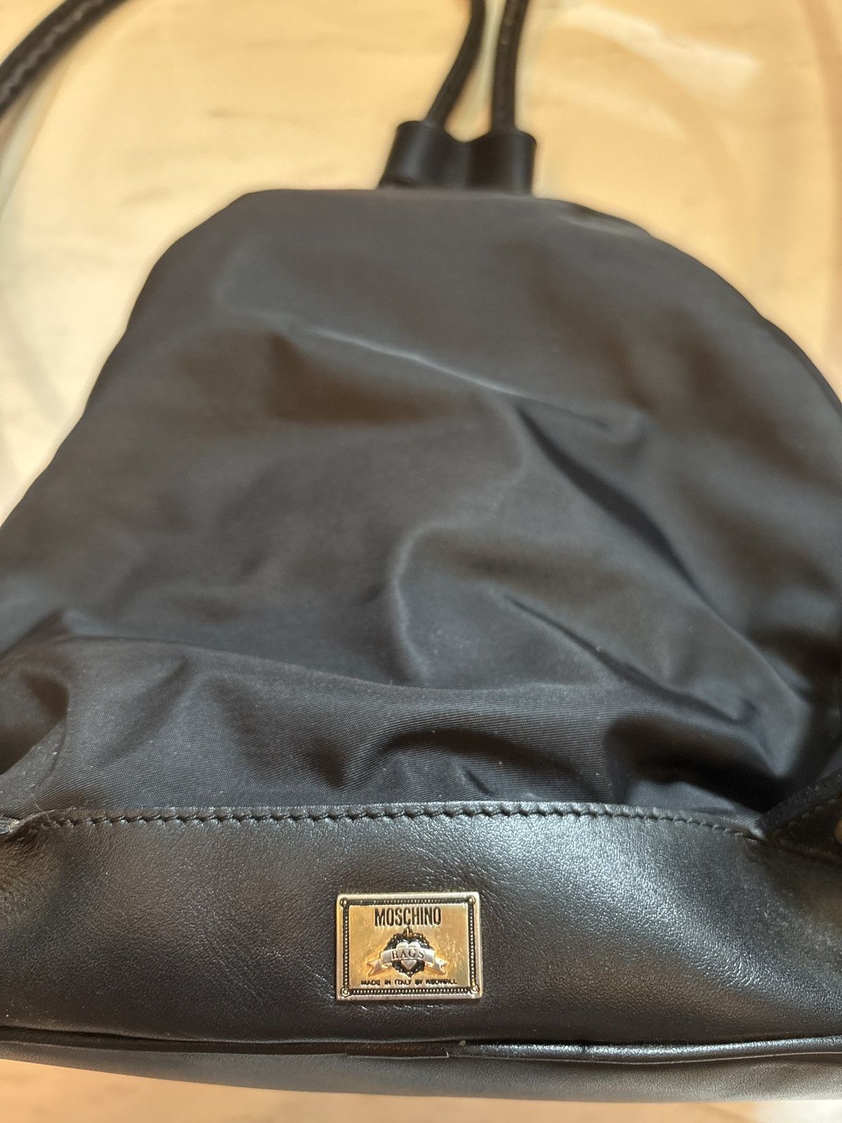Moschino Vintage Moschino Black Drawstring Backpack Size ONE SIZE - 2 Thumbnail