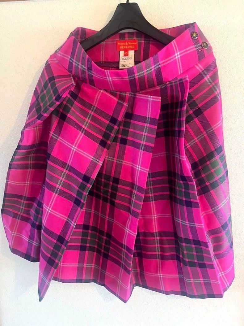 Vivienne Westwood Vivienne Westwood A pink checkered suit jacket with a larg Size M / US 6-8 / IT 42-44 - 7 Thumbnail
