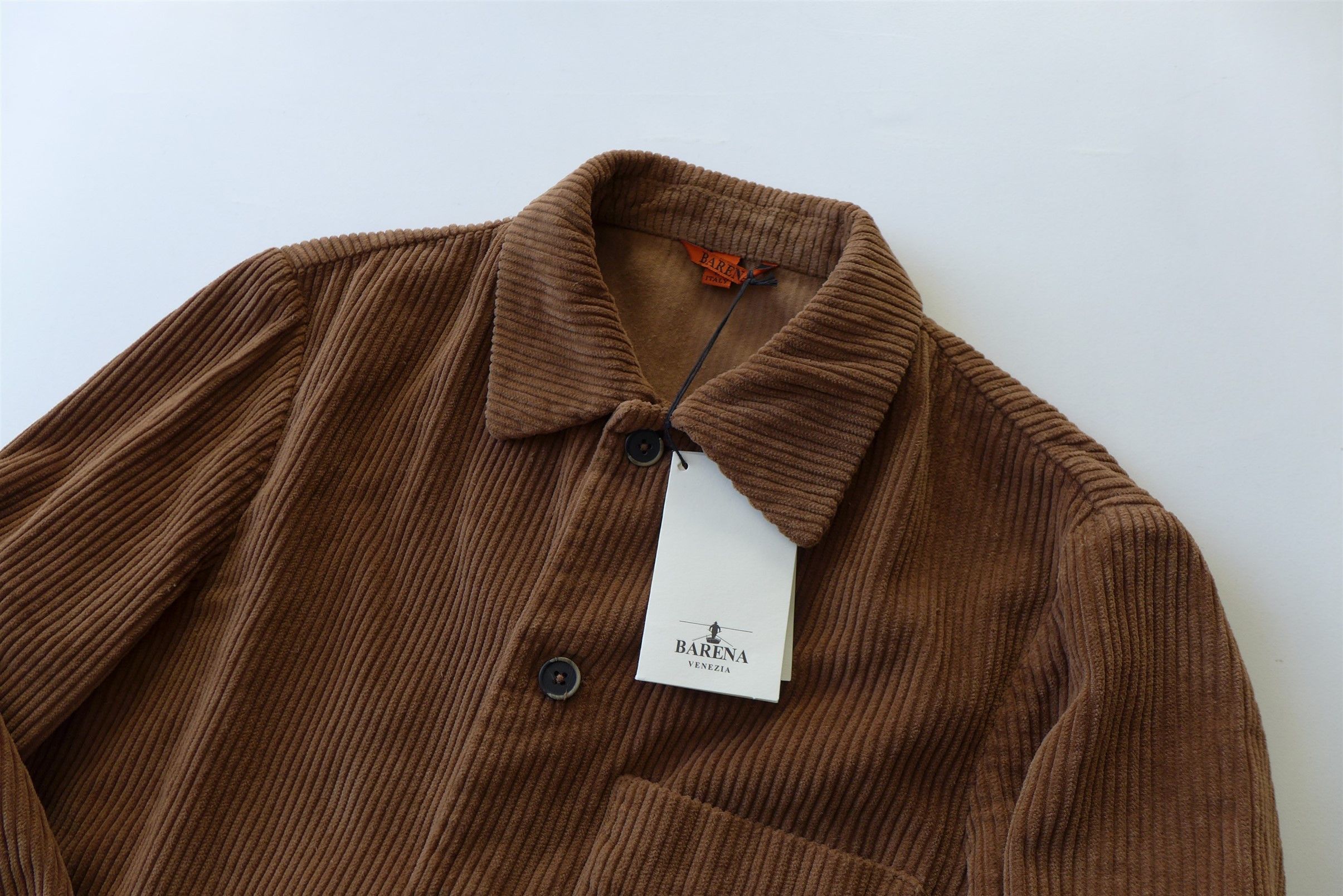 Barena Batipai Overshirt - Brown Corduroy