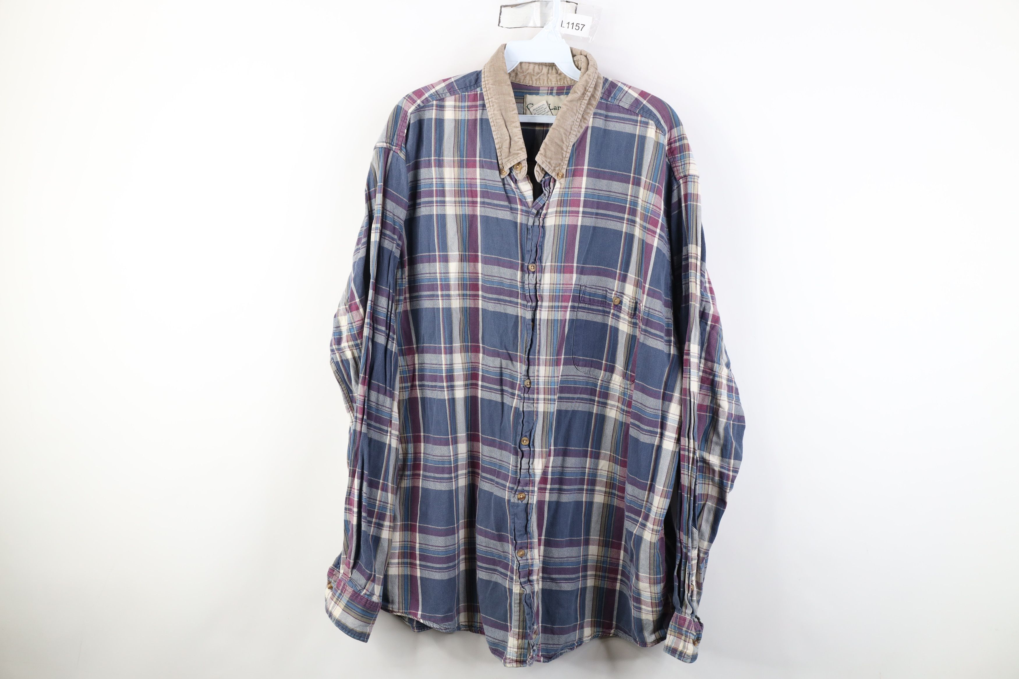 Vintage Vintage 90s Streetwear Collar Flannel Button Down Shirt Size US XXL / EU 58 / 5 - 1 Thumbnail