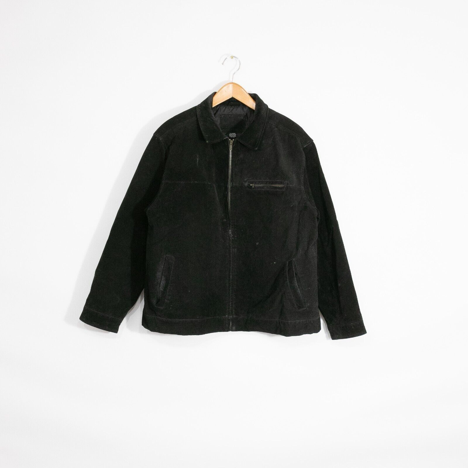 Vintage Vintage Black Suede Zip Up Jacket XL - Patina Distressed Size US XL / EU 56 / 4 - 1 Preview