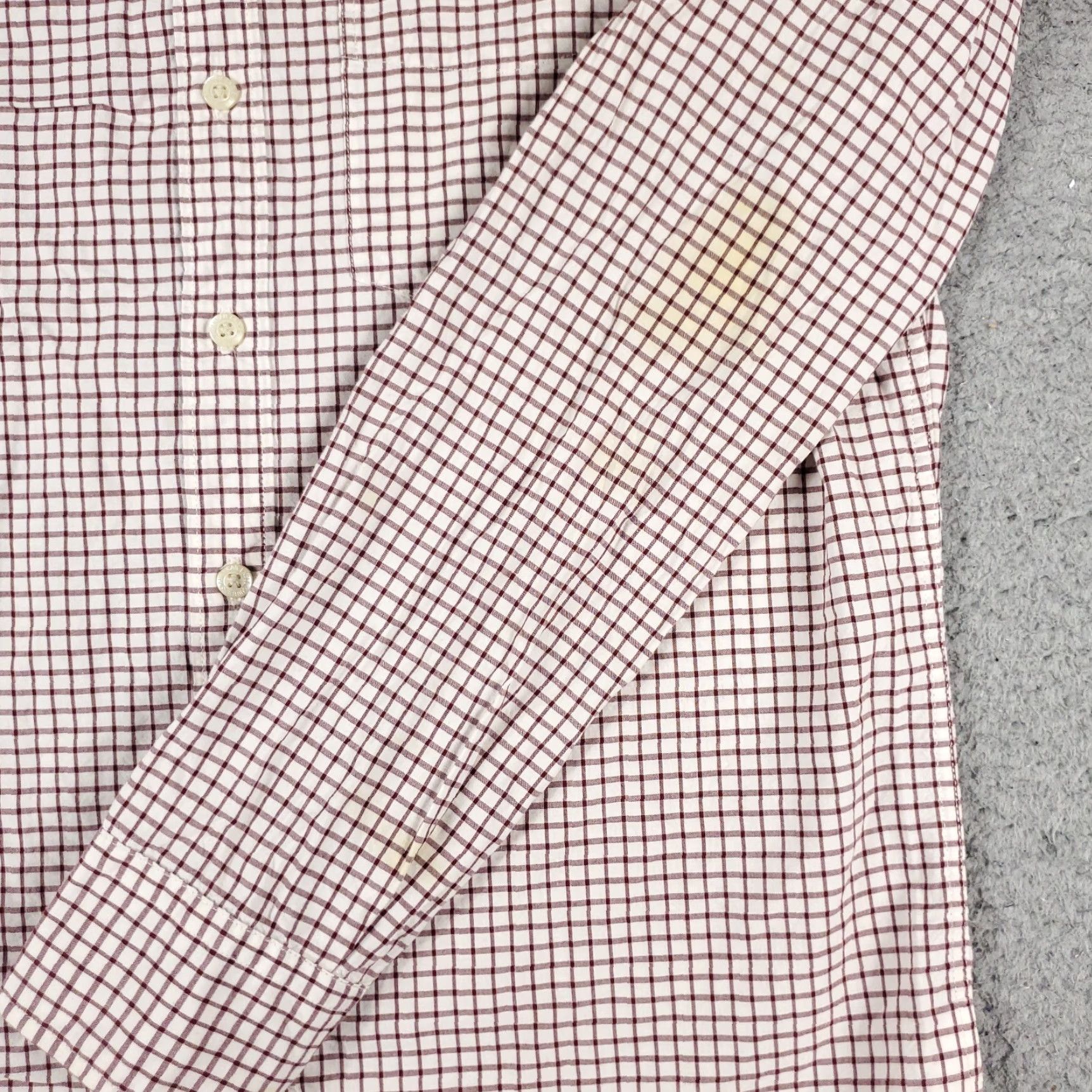 American Eagle Outfitters American Eagle Shirt Mens Small White Red Check Button Up Long Sleeve Casual Size US S / EU 44-46 / 1 - 3 Thumbnail