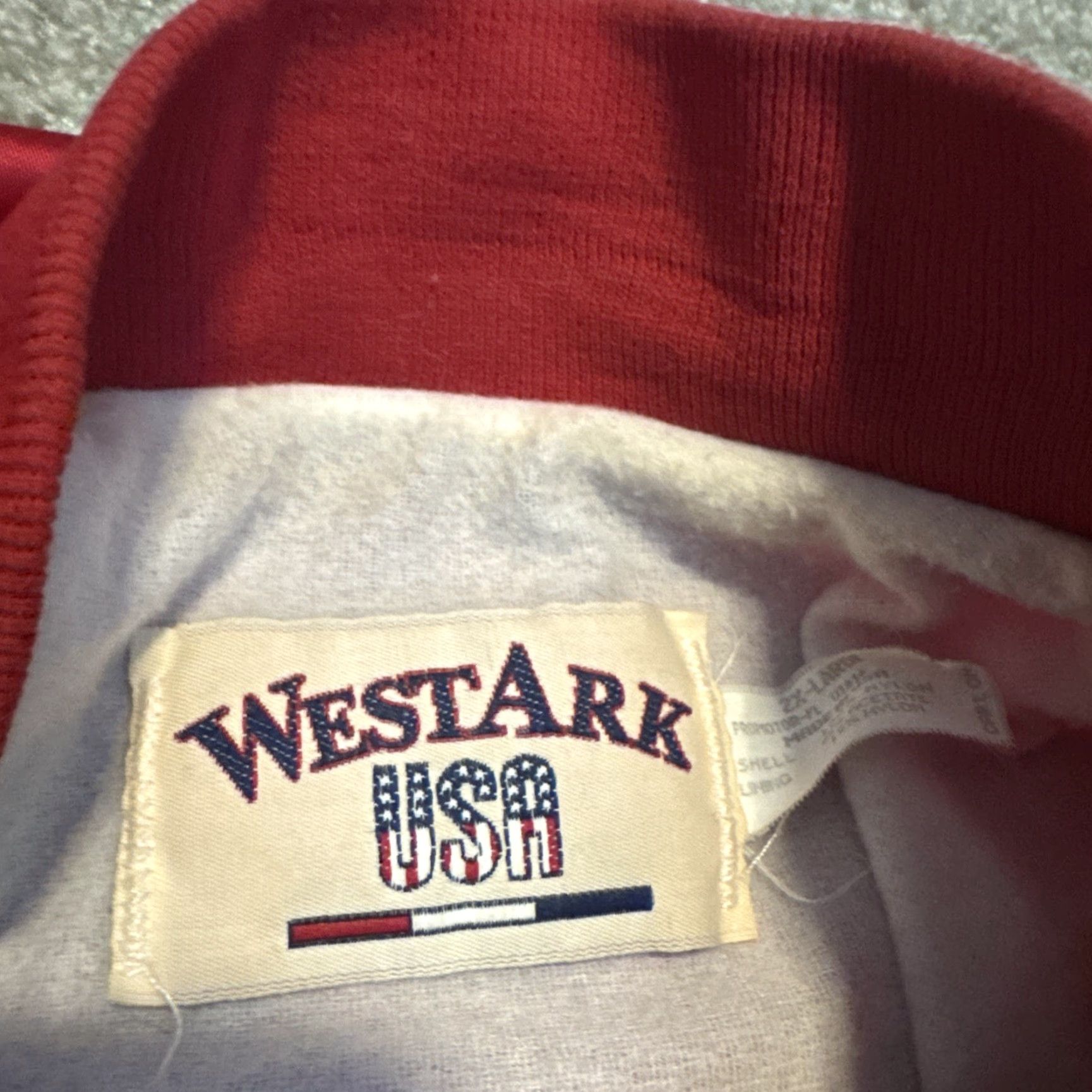 Vintage VINTAGE 1980s WestArk Red Nylon Bomber Jacket Tampa Bay Yacht Club 2XL Men Size US XXL / EU 58 / 5 - 5 Thumbnail