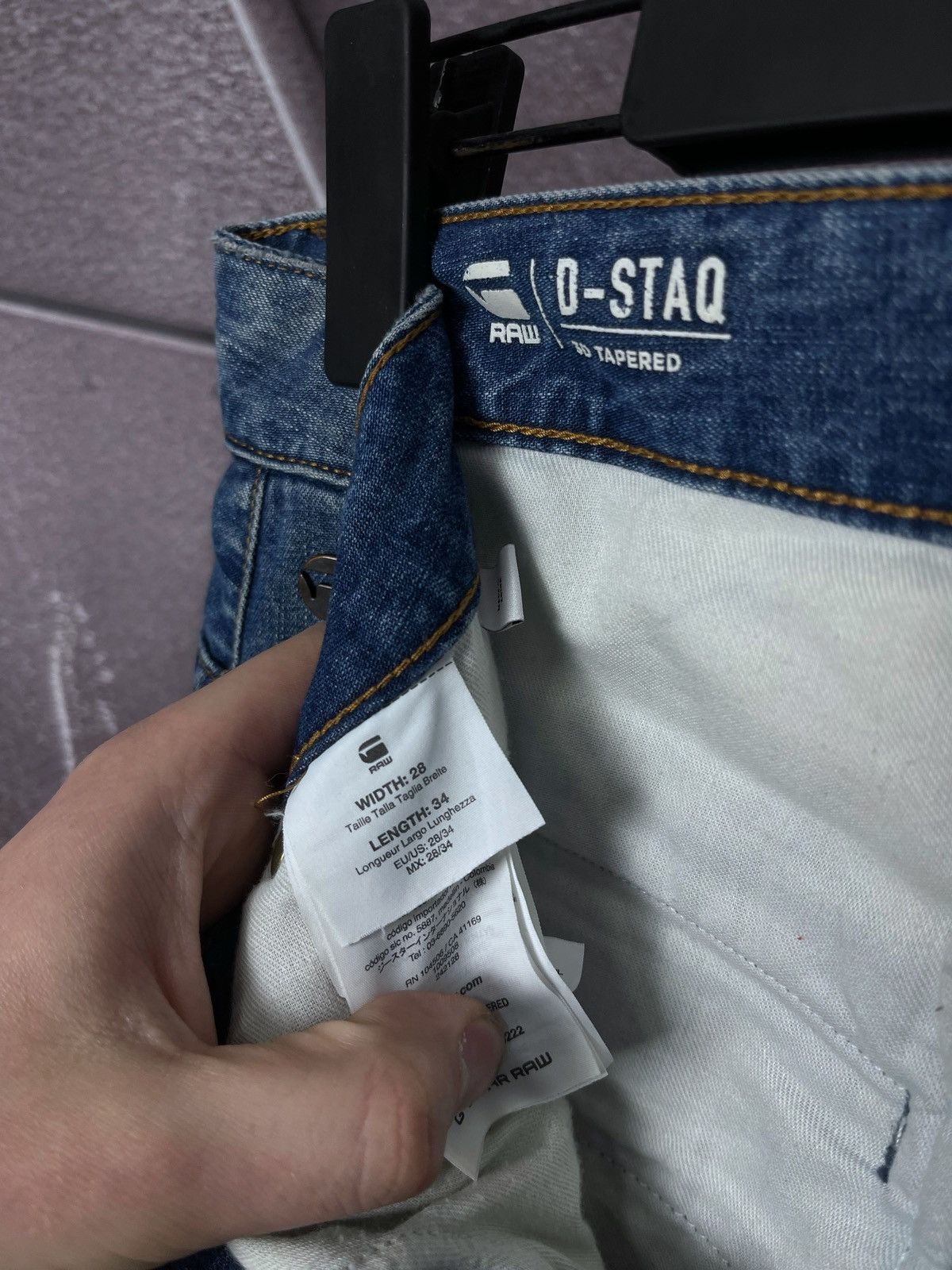 G-Star G-Star Raw D-Staq 3D Tapered Distressed Blue Denim W28 L34 Size US 28 / EU 44 - 14 Thumbnail