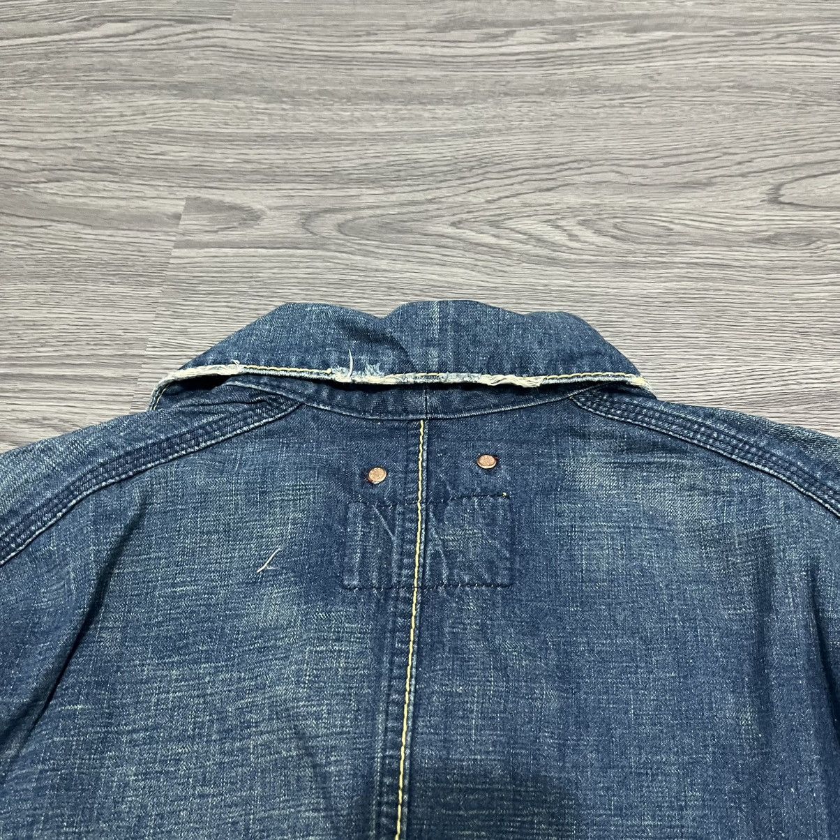 Levi's Vintage Clothing Distressed Blazer Denim Levi's Red Loop Big Pocket Designer Size US XL / EU 56 / 4 - 8 Thumbnail
