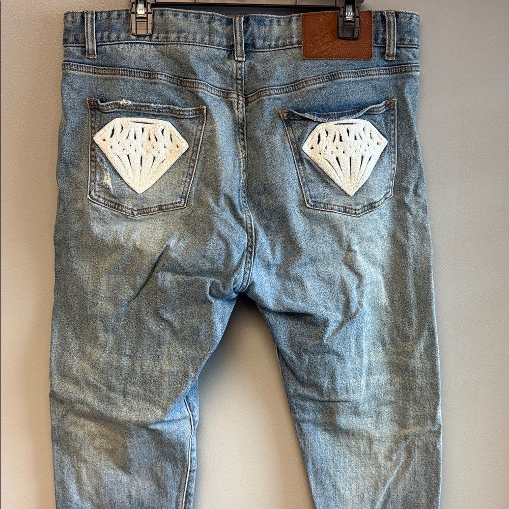 Icecream ICECREAM Icefall Logo Appliqué Distressed Jeans Sz 38 Size US 38 / EU 54 - 7 Thumbnail