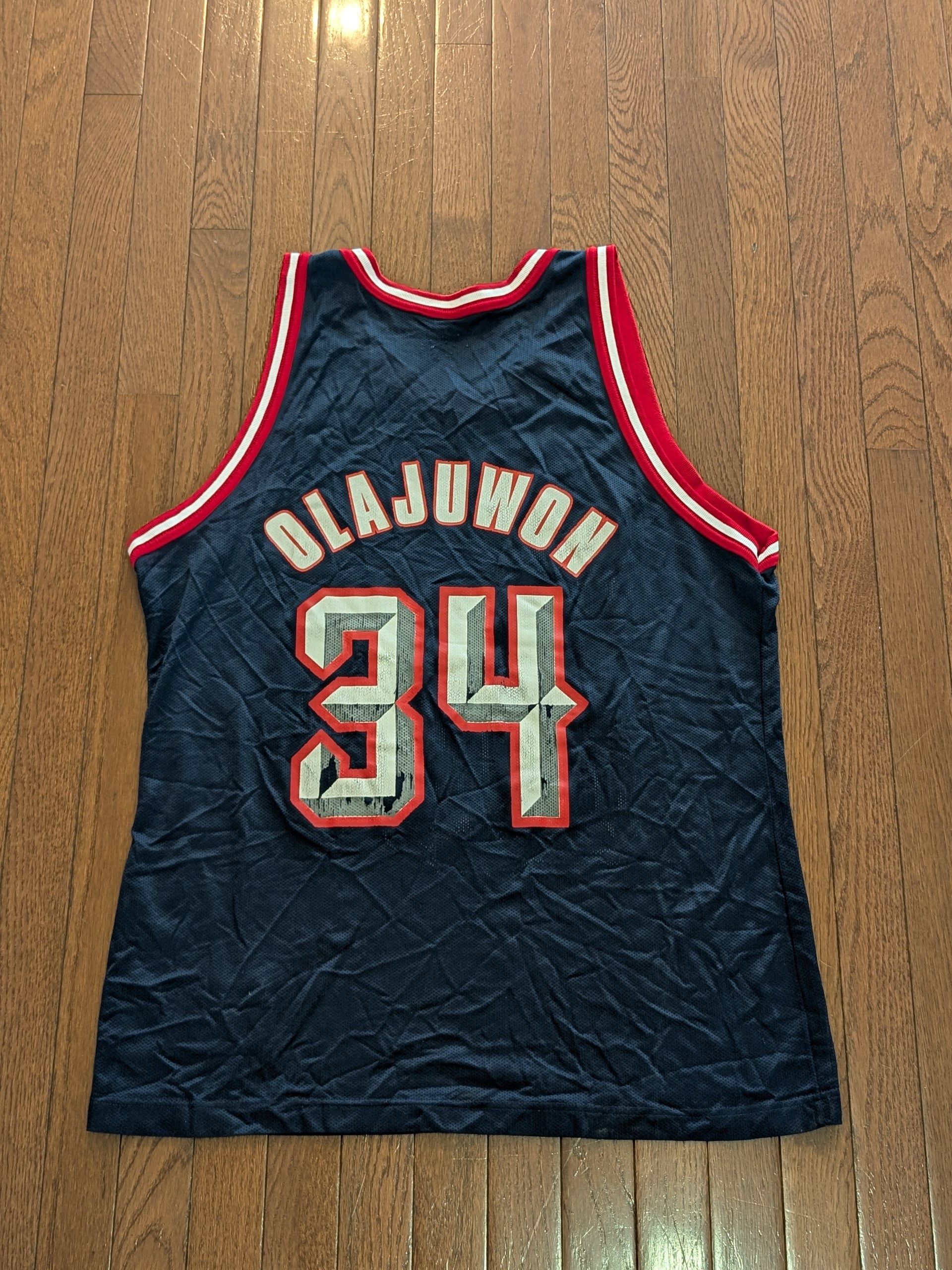 Champion Vintage Hakeem Olajuwon Houston Rockets Champion Jersey XL Size US XL / EU 56 / 4 - 2 Thumbnail