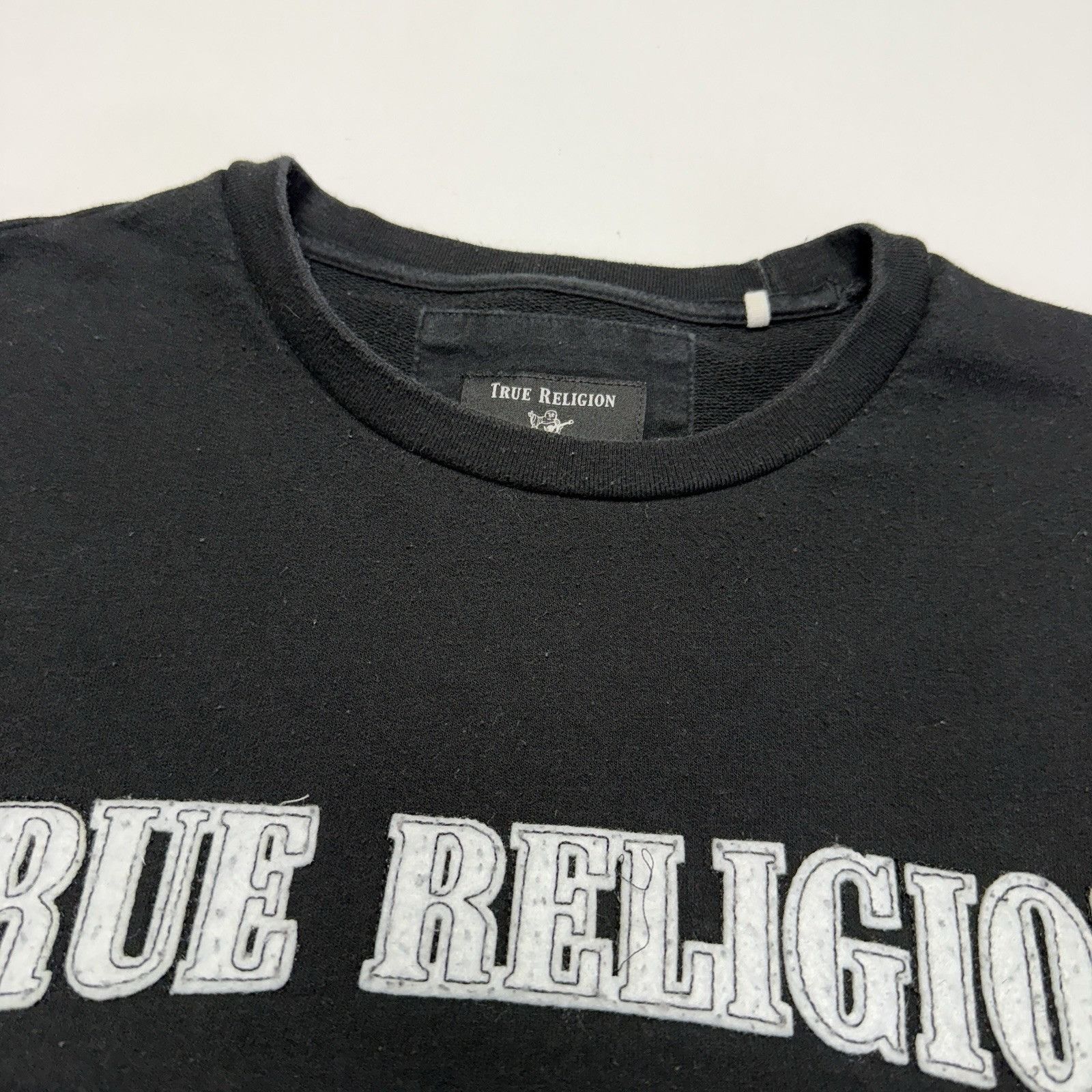True Religion True Religion Sweatshirt XL 23x28 Black Crew Neck Size US XL / EU 56 / 4 - 4 Thumbnail