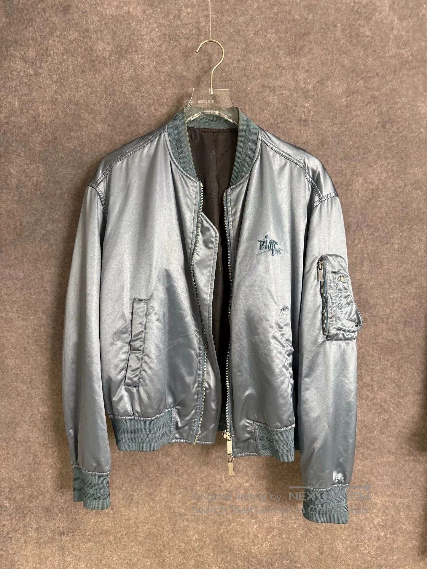 Dior Dior Stussy collaboration ice blue flight jacket. Size US L / EU 52-54 / 3 - 1 Thumbnail