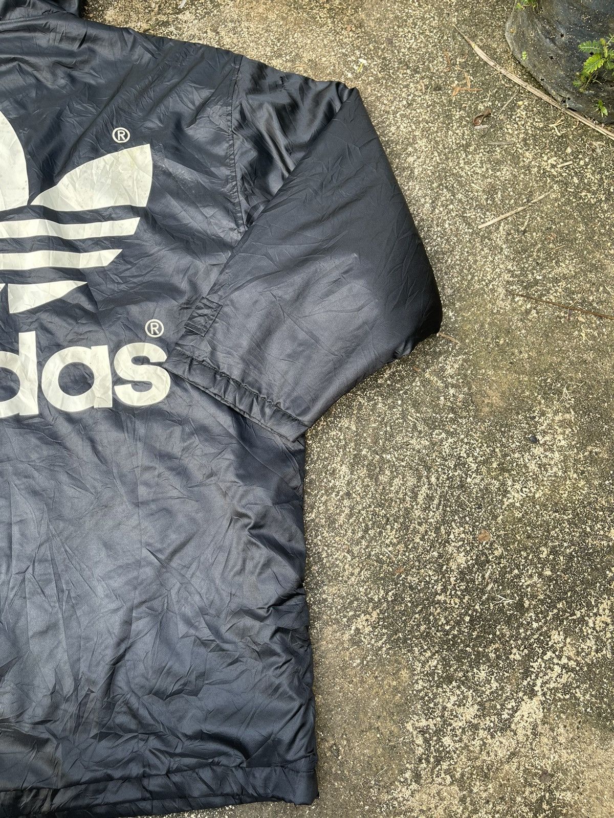 Adidas Vintage Adidas Trefoil Hooded Coach Jacket (Fleece-Lined) Size US L / EU 52-54 / 3 - 6 Thumbnail