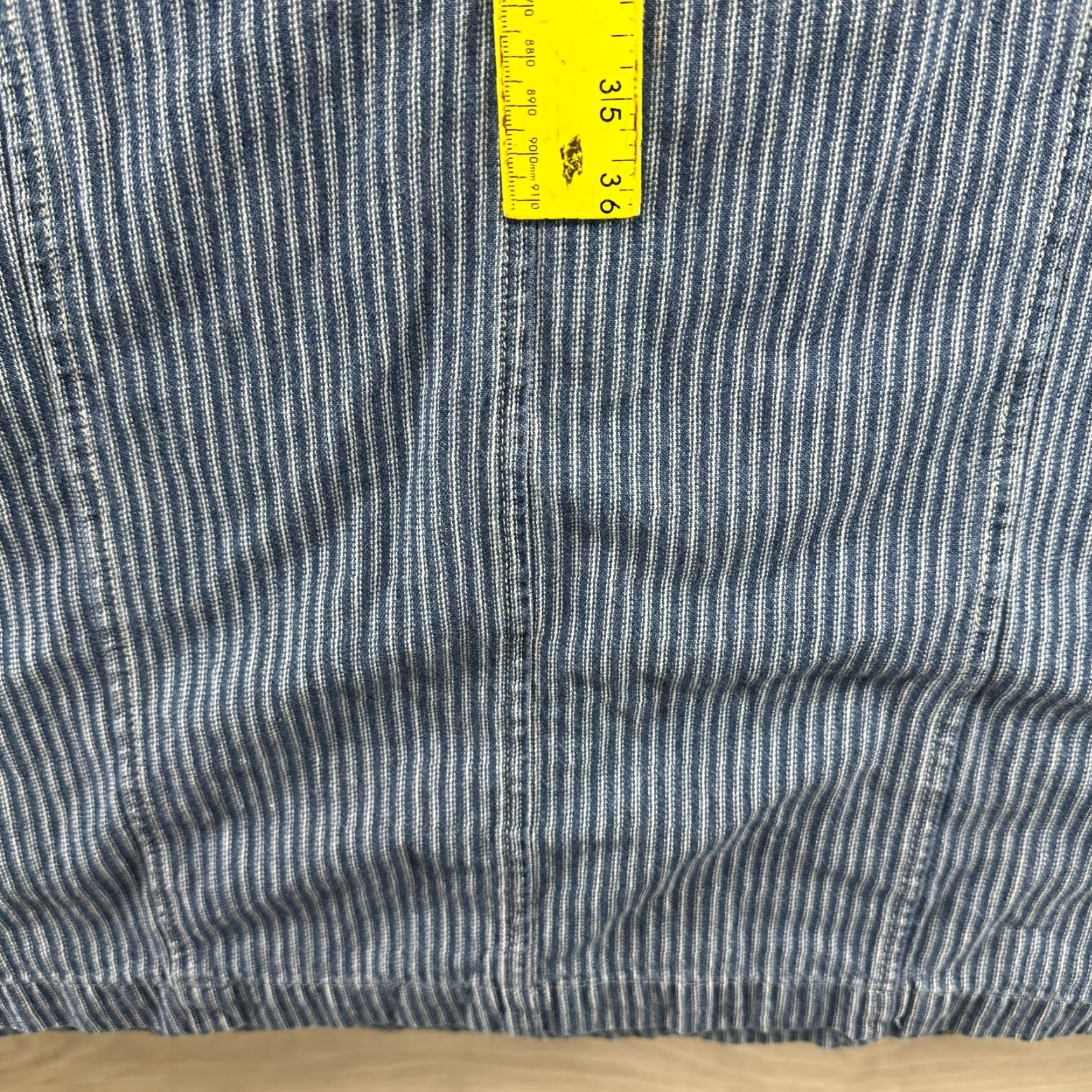 Faded Glory VINTAGE Faded Glory Dress Womens L Blue White Denim Maxi Hickory? Pinstripe 90s Size L / US 10 / IT 46 - 6 Thumbnail