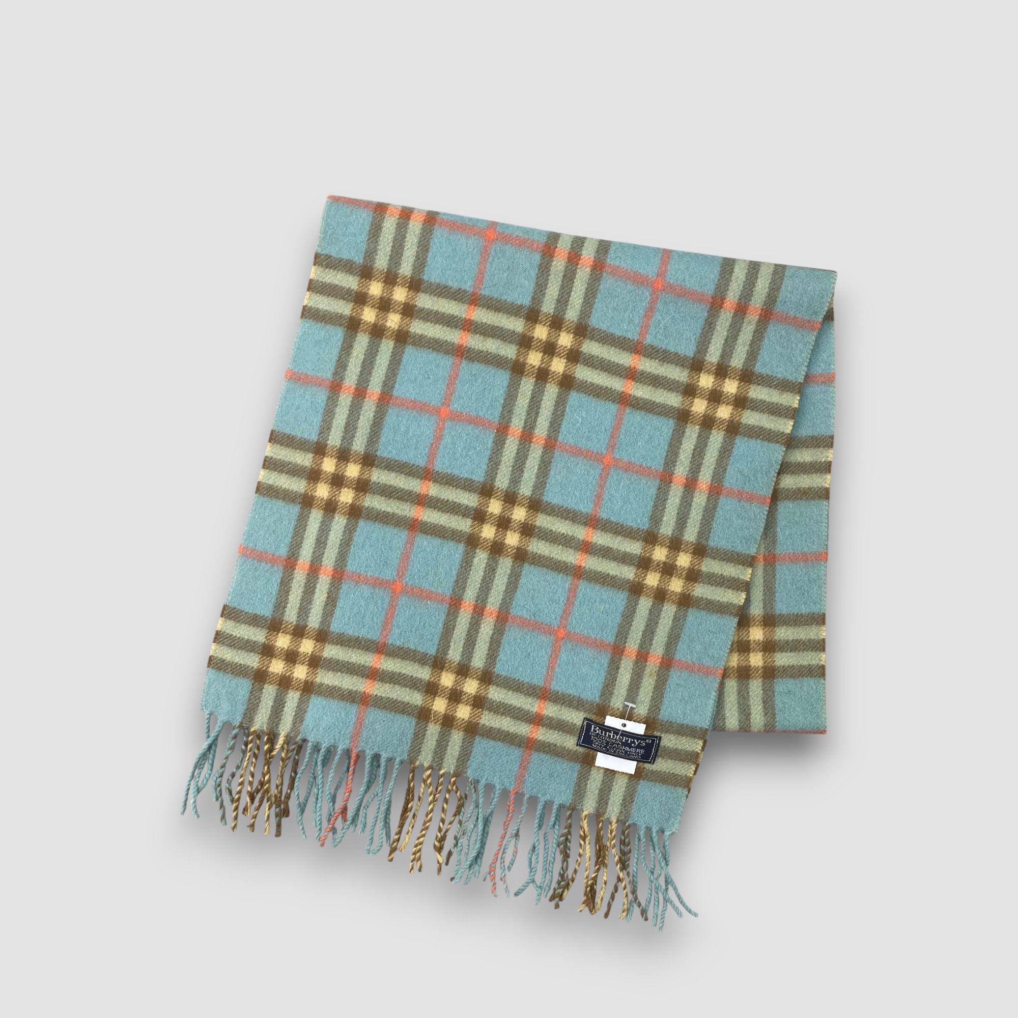 Burberry Vintage Burberry Scarf Muffler Wool Cashmere Plaid Scarves Size ONE SIZE - 3 Thumbnail