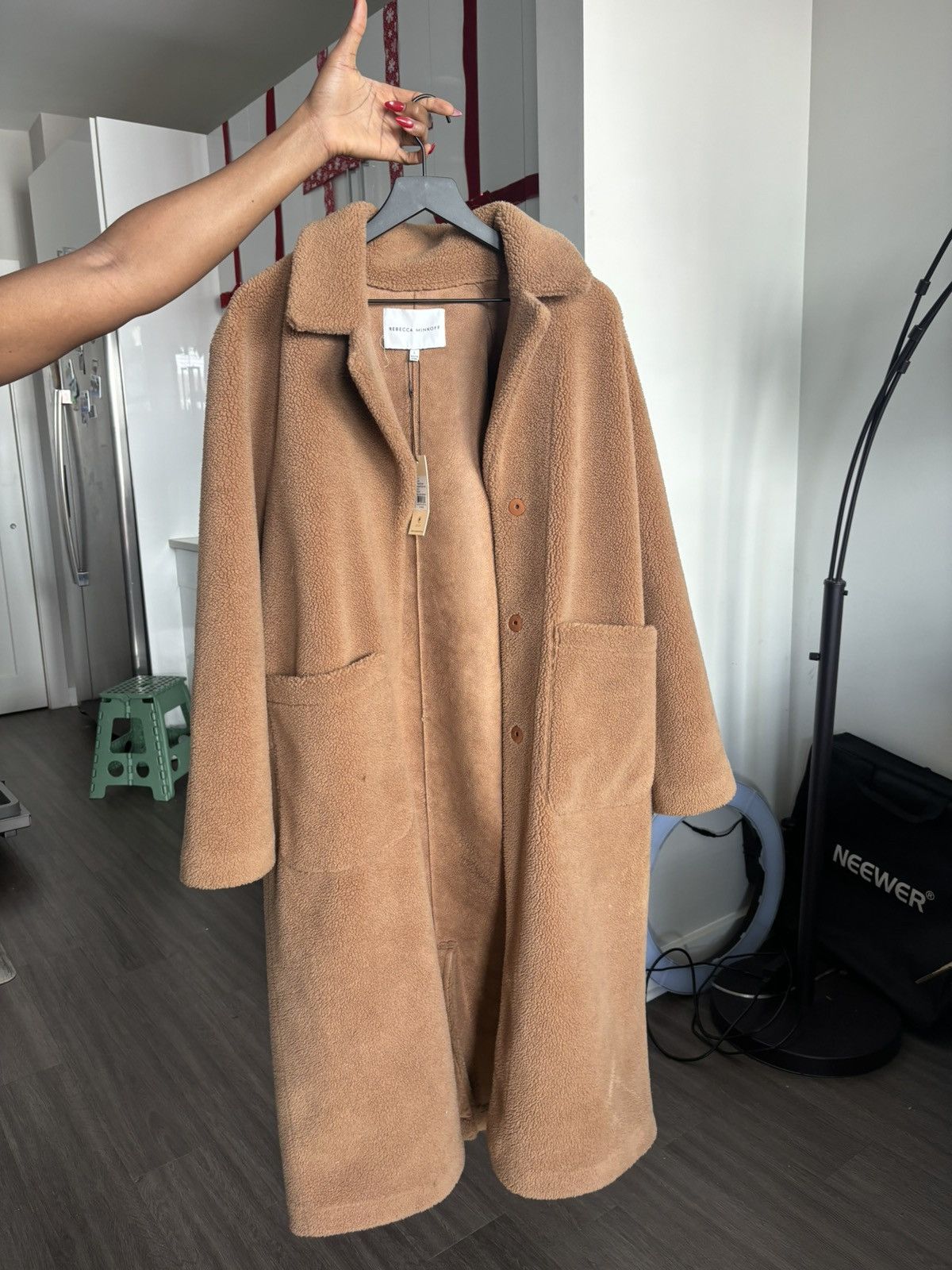 Rebecca Minkoff Rebecca Minkoff Oversized Teddy Coat Size L / US 10 / IT 46 - 2 Thumbnail
