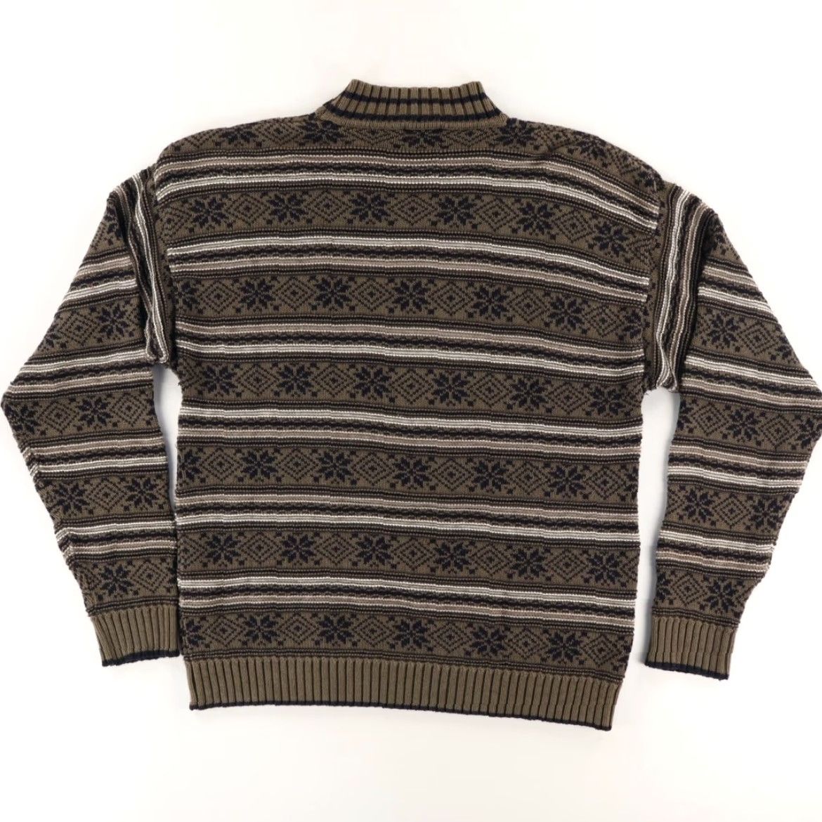 Vintage Woolrich Woolrich Fair Isle Striped Crewneck Cotton Sweater Men's XL Shirt Size US XL / EU 56 / 4 - 4 Thumbnail