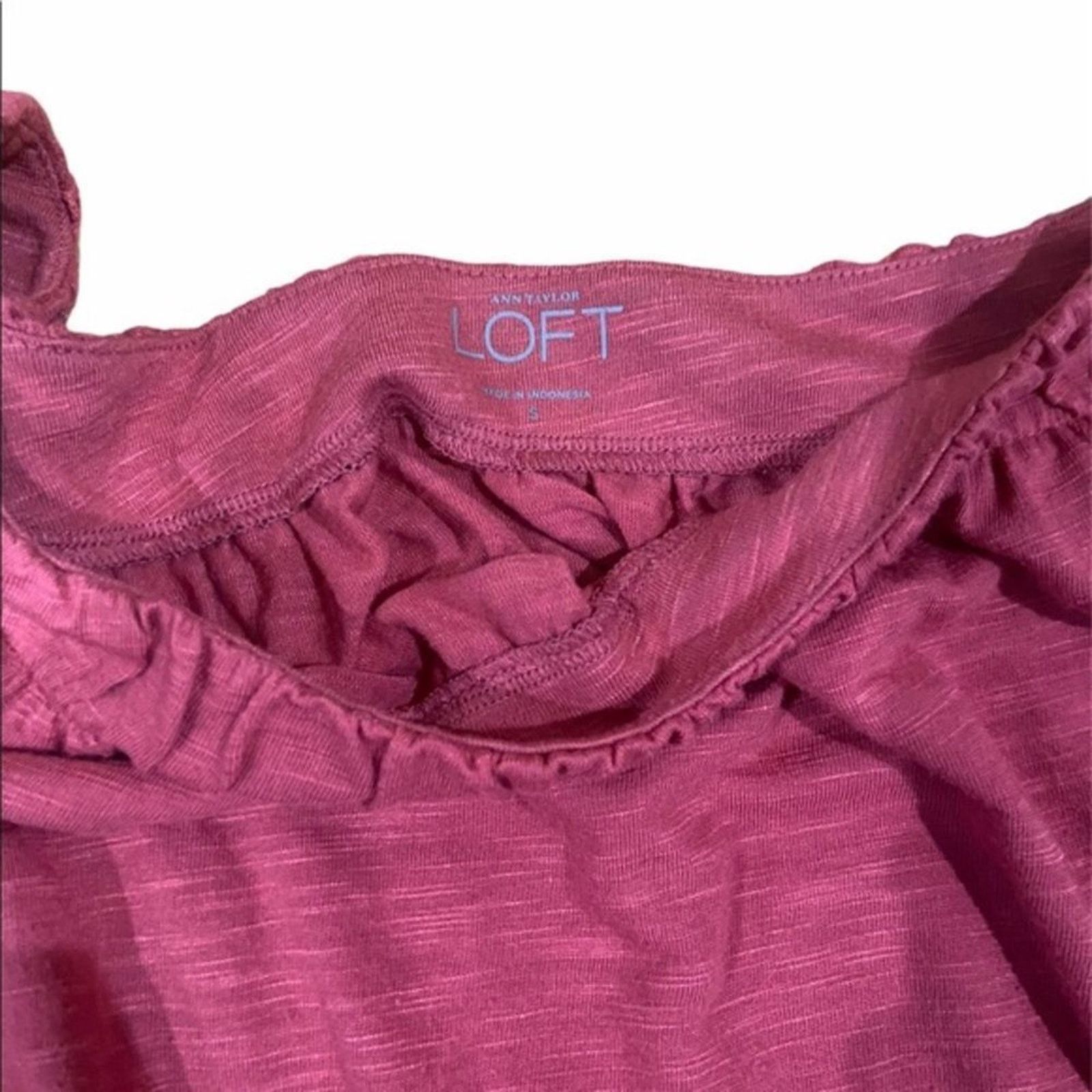 Loft LOFT Women's Magenta Balloon Sleeveless Soft Top Sz S Size S / US 4 / IT 40 - 4 Thumbnail