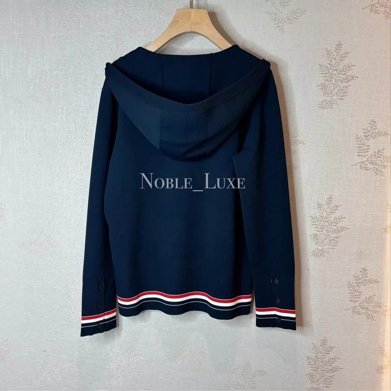 Thom Browne Thom Browne Blue cardigan with a hat Size US XXS / EU 40 - 3 Thumbnail