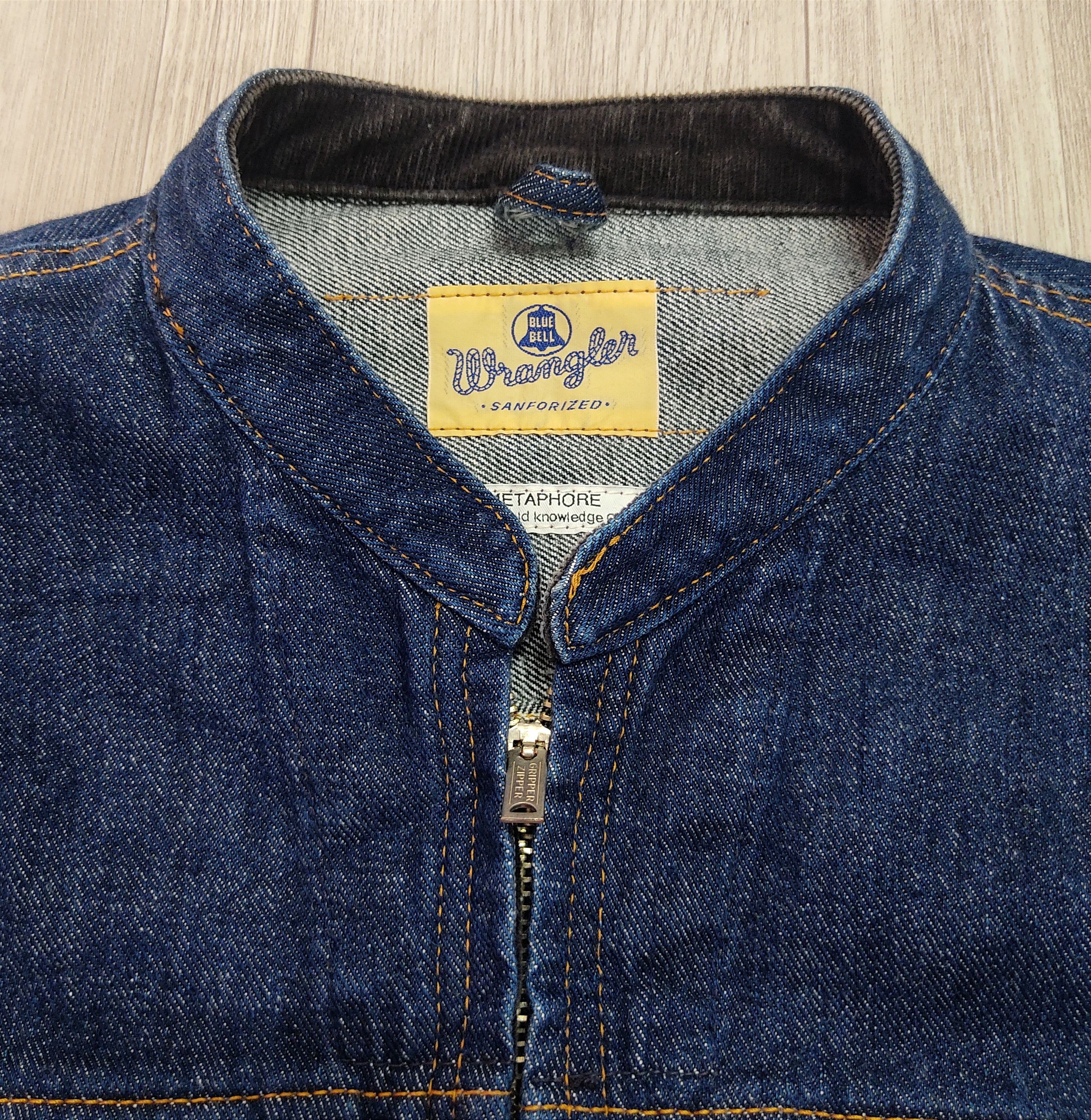 Japan Blue WRANGLER BLUE BELL Collarless Denim Jacket Size US M / EU 48-50 / 2 - 7 Thumbnail