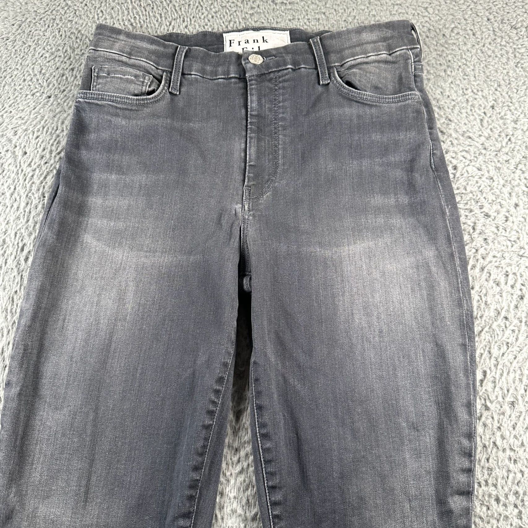 Frank & Eileen Frank & Eileen Jeans Womens 30 Gray Sligo Slim Straight Raw Hem Frayed Ankle Size 30" / US 8 / IT 44 - 2 Thumbnail