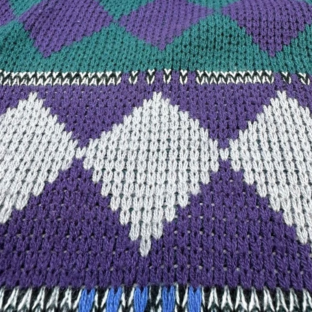 Vintage VINTAGE Knit Sweater Men’s Large Argyle Coogi Style Acrylic Retro Pullover Size US L / EU 52-54 / 3 - 4 Thumbnail