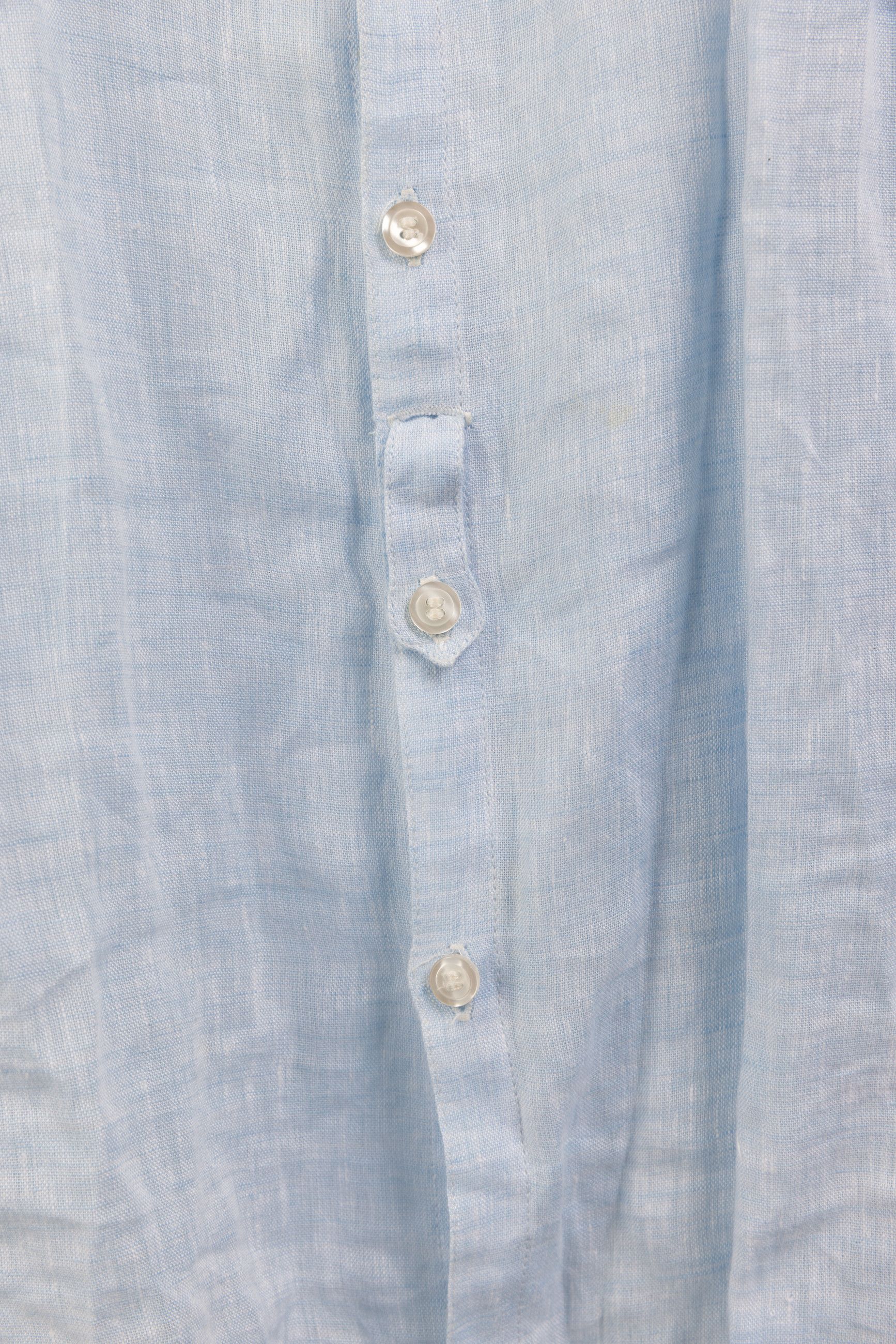 Greg Lauren "The studio shirt" baby blue patchwork linen Size US S / EU 44-46 / 1 - 3 Thumbnail