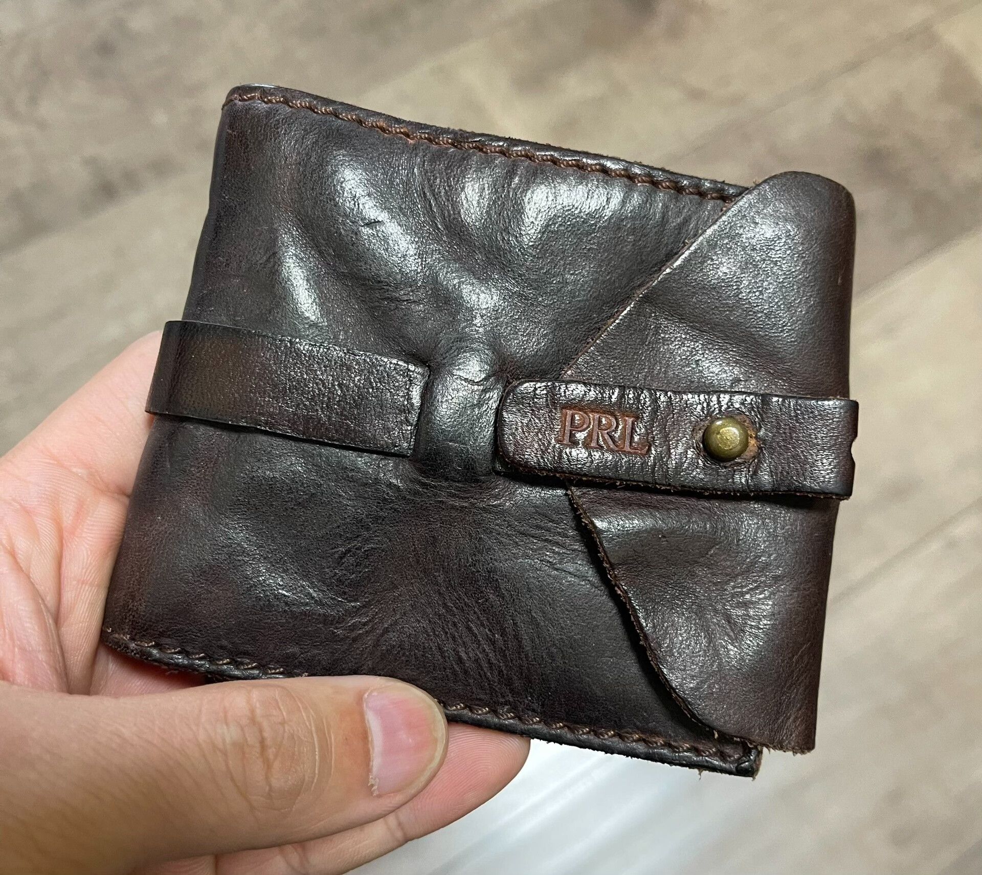 RRL Ralph Lauren Ralph Lauren RRL Distressed Wine Red Wallet Size ONE SIZE - 1 Thumbnail