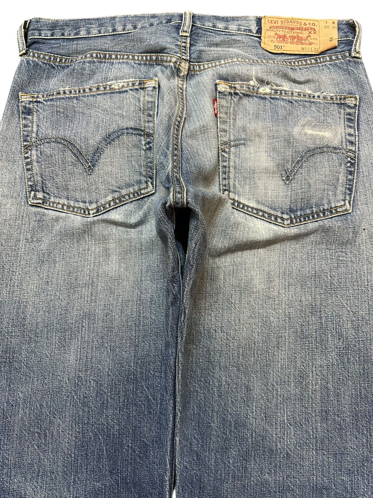 Levi's Vintage 90s Levis 501 Faded Wash Distressed Baggy Jeans Size US 33 - 5 Thumbnail