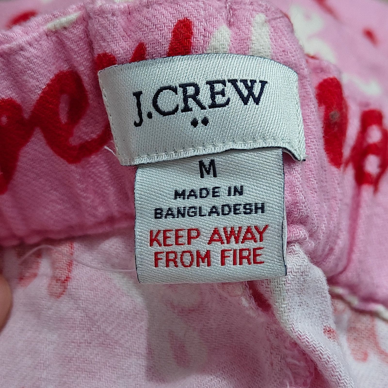 J.Crew J Crew Pink Red White Merry Holiday Pajama Set Lounge Medium Size ONE SIZE - 4 Thumbnail