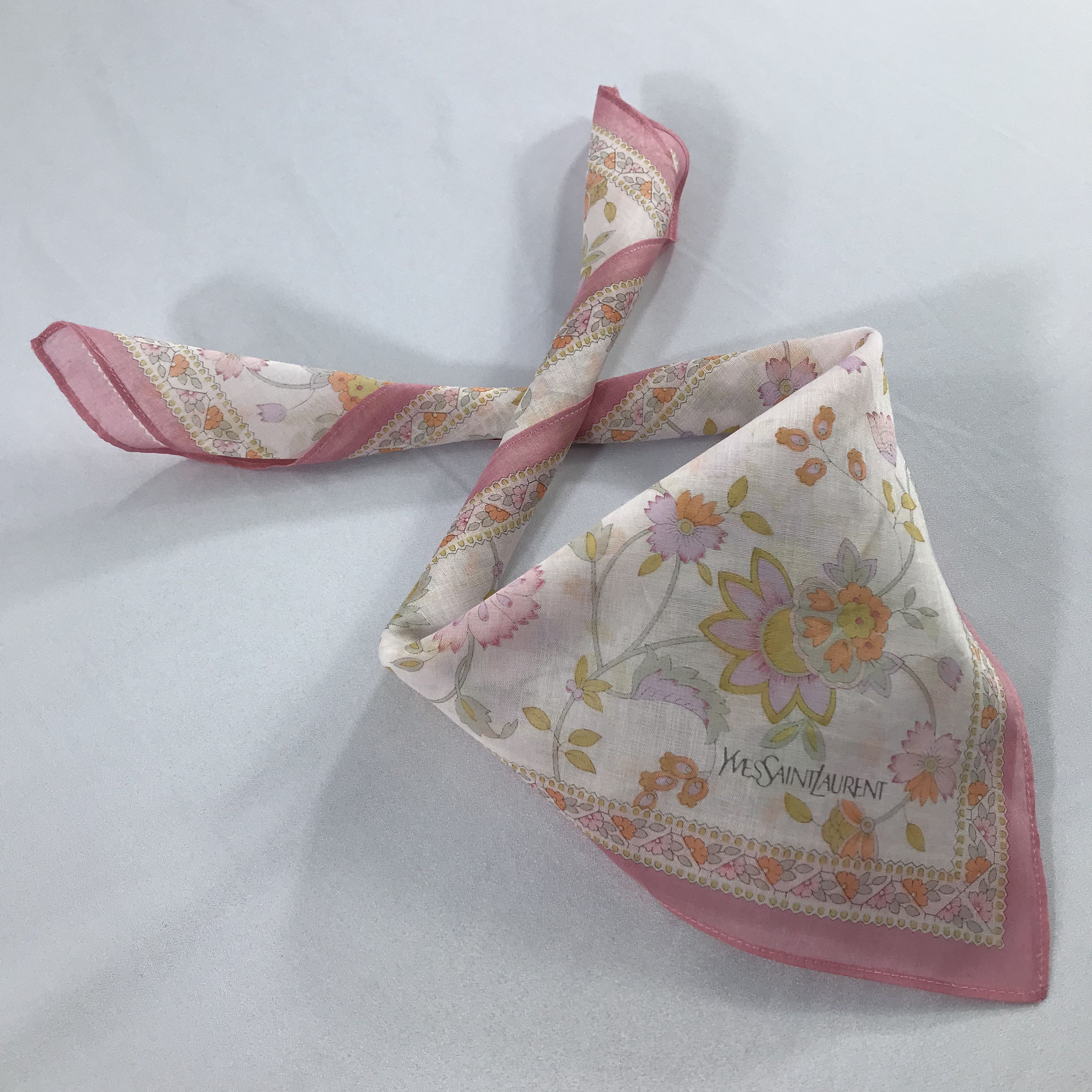 Vintage × Yves Saint Laurent Yves Saint Laurent Bandana / Handkerchief/Neckerchief -S2054 Size ONE SIZE - 4 Thumbnail